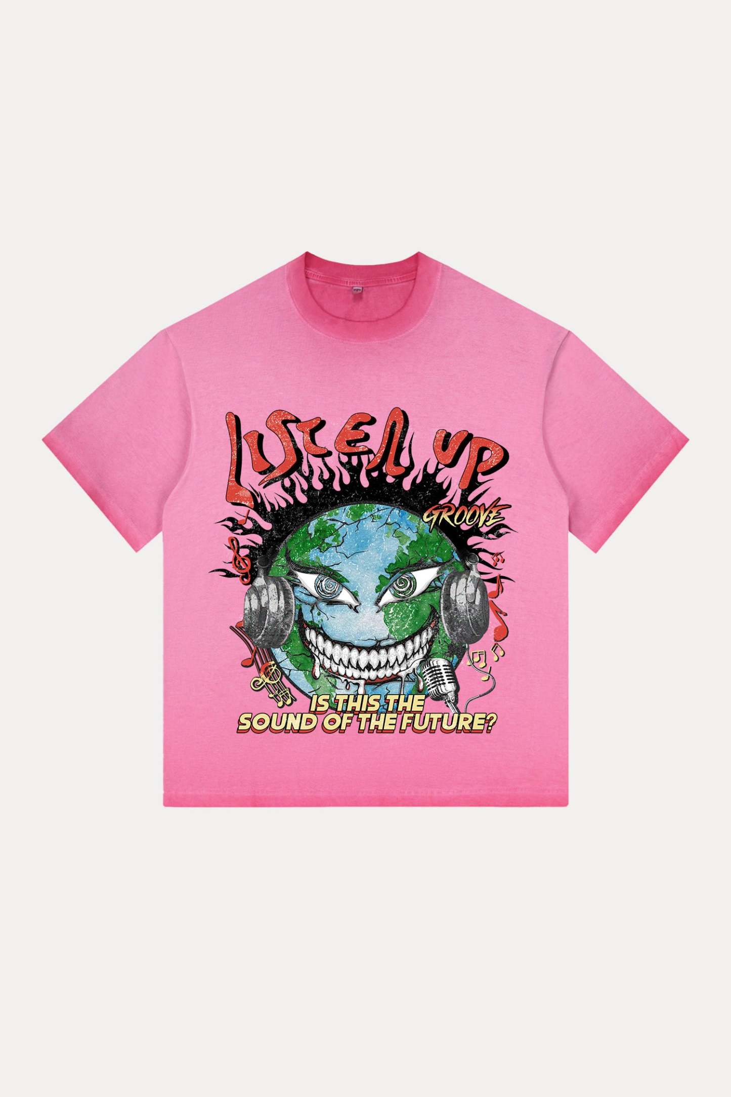 Evilnova Listen Up Gradient Washed T-Shirt-Evilnova