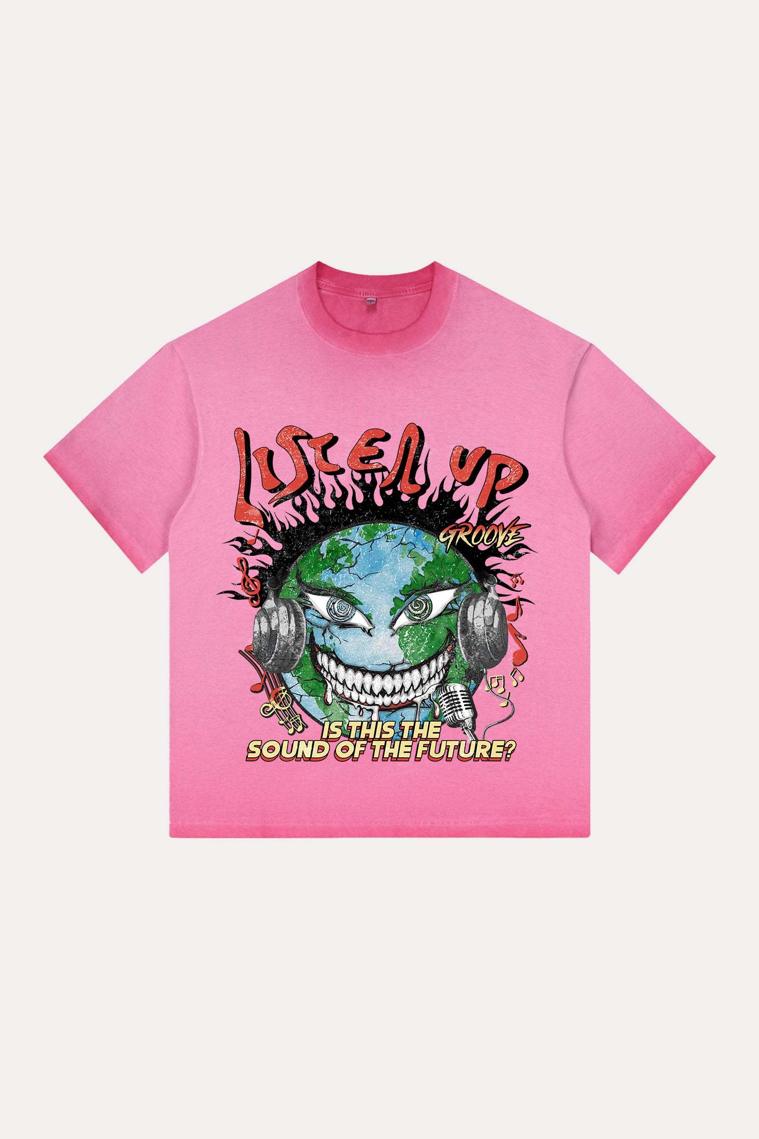 Evilnova Listen Up Gradient Washed T-Shirt-Evilnova