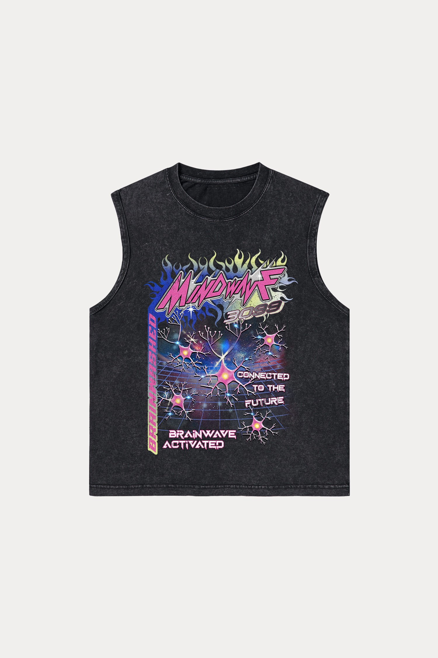 Evilnova Mindwave Washed Tank Top-Evilnova