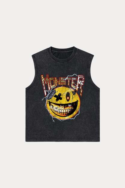 Evilnova Monster Washed Tank Top-Evilnova