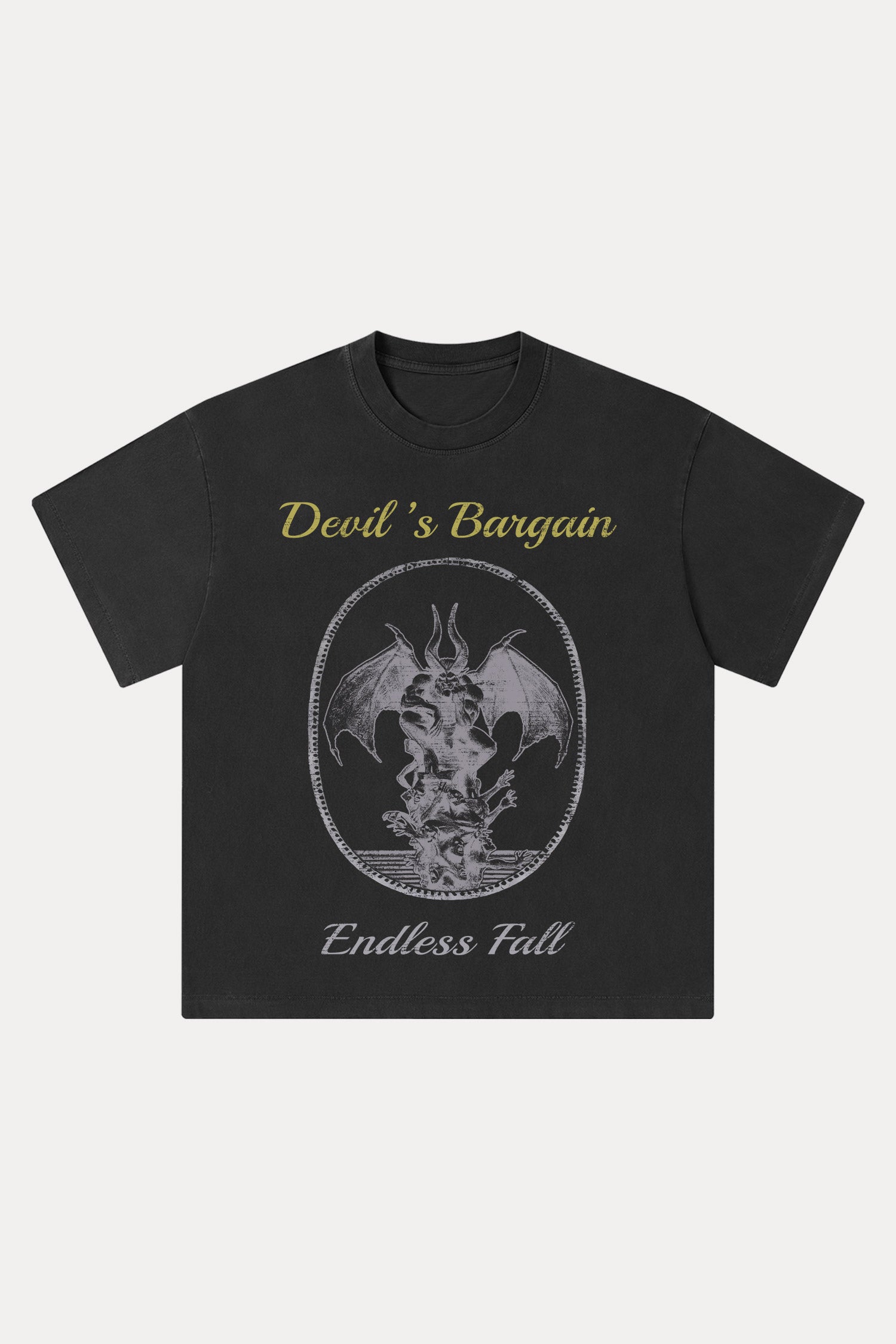 Evilnova Devil's Bargain Washed Streetwear T-Shirt-Evilnova
