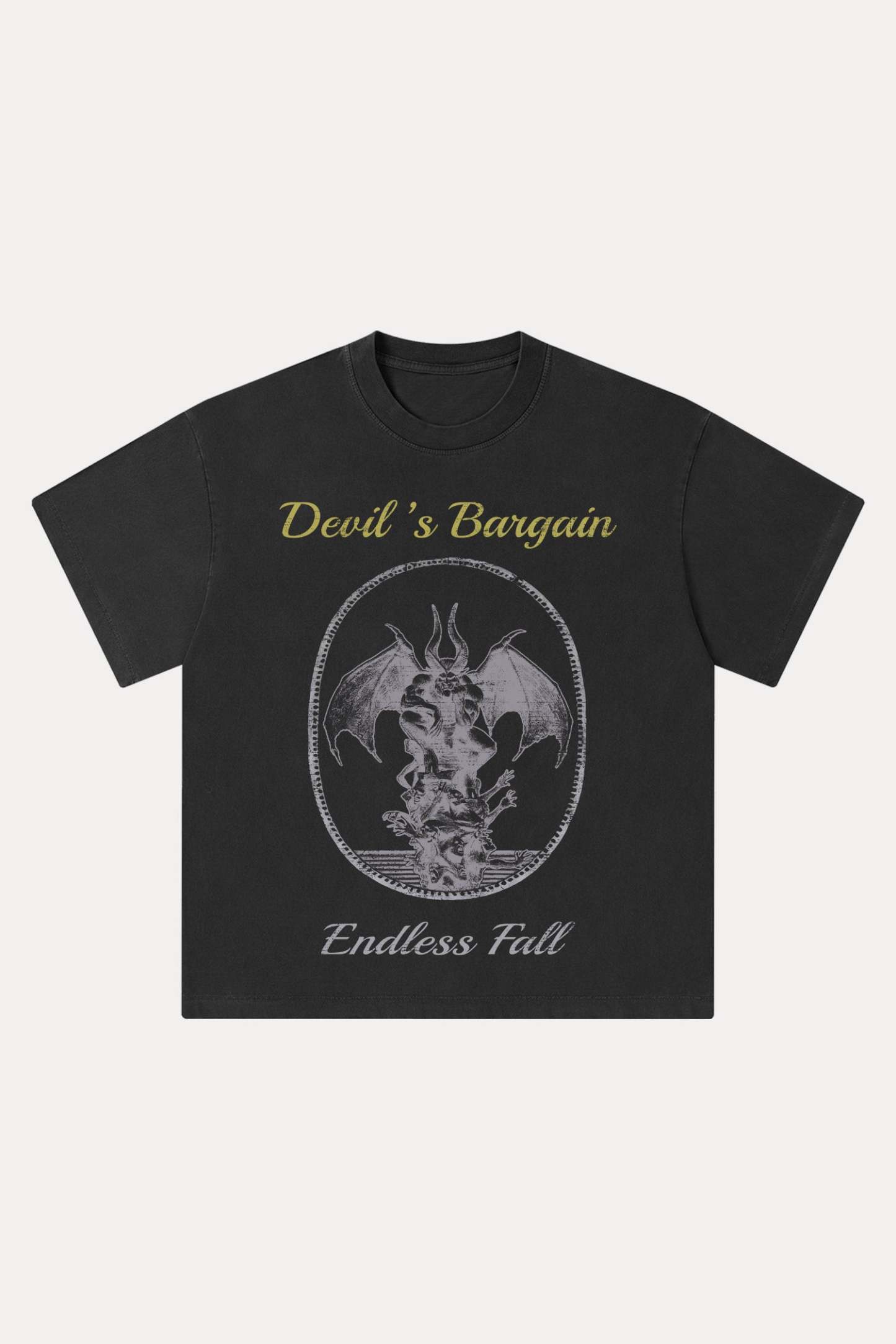 Evilnova Devil's Bargain Washed Streetwear T-Shirt-Evilnova