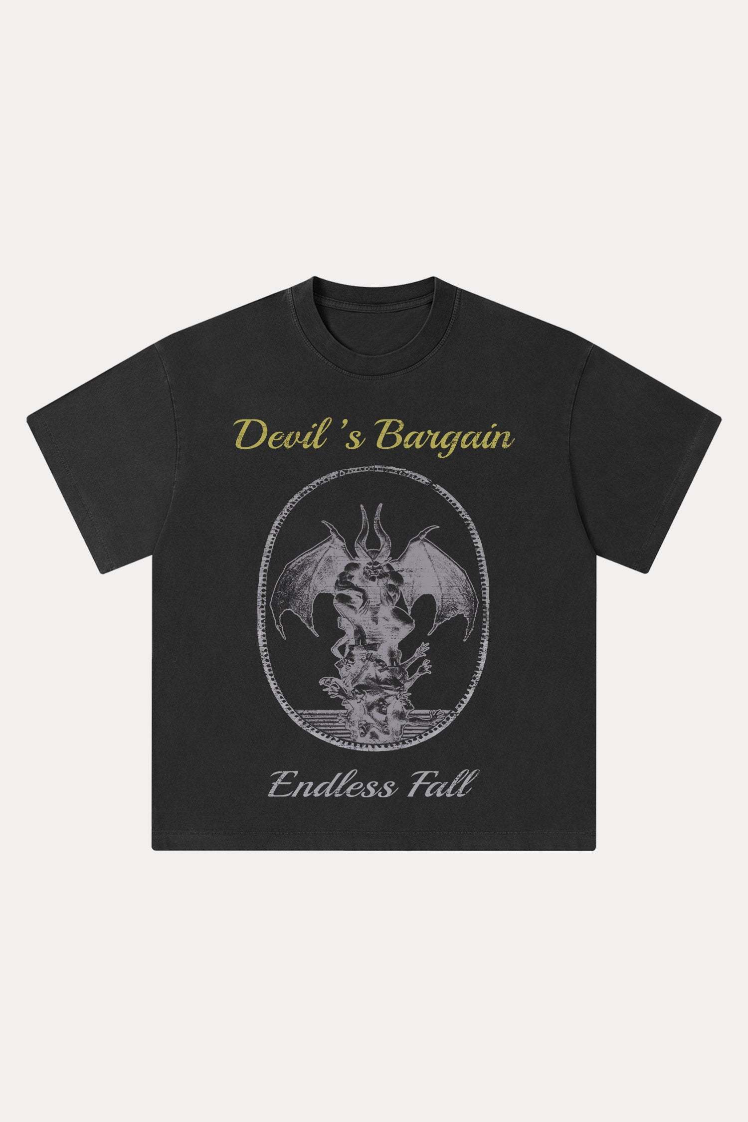 Evilnova Devil's Bargain Washed Streetwear T-Shirt-Evilnova