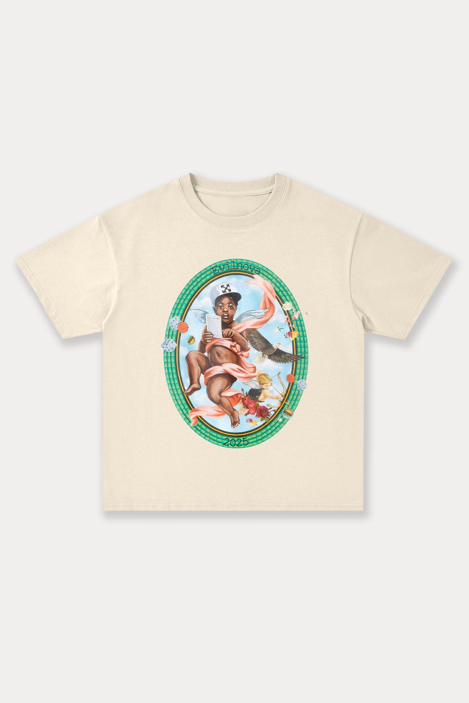 Evilnova Sacred Art Cotton Oversize T-Shirt-Evilnova