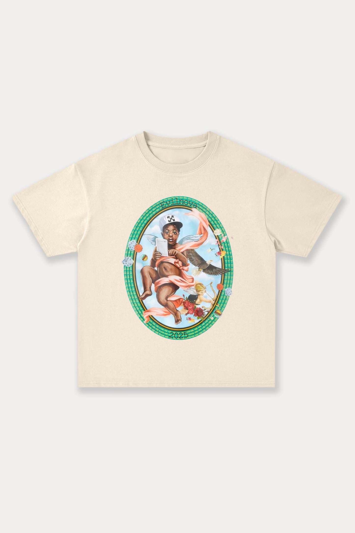 Evilnova Sacred Art Cotton Oversize T-Shirt-Evilnova