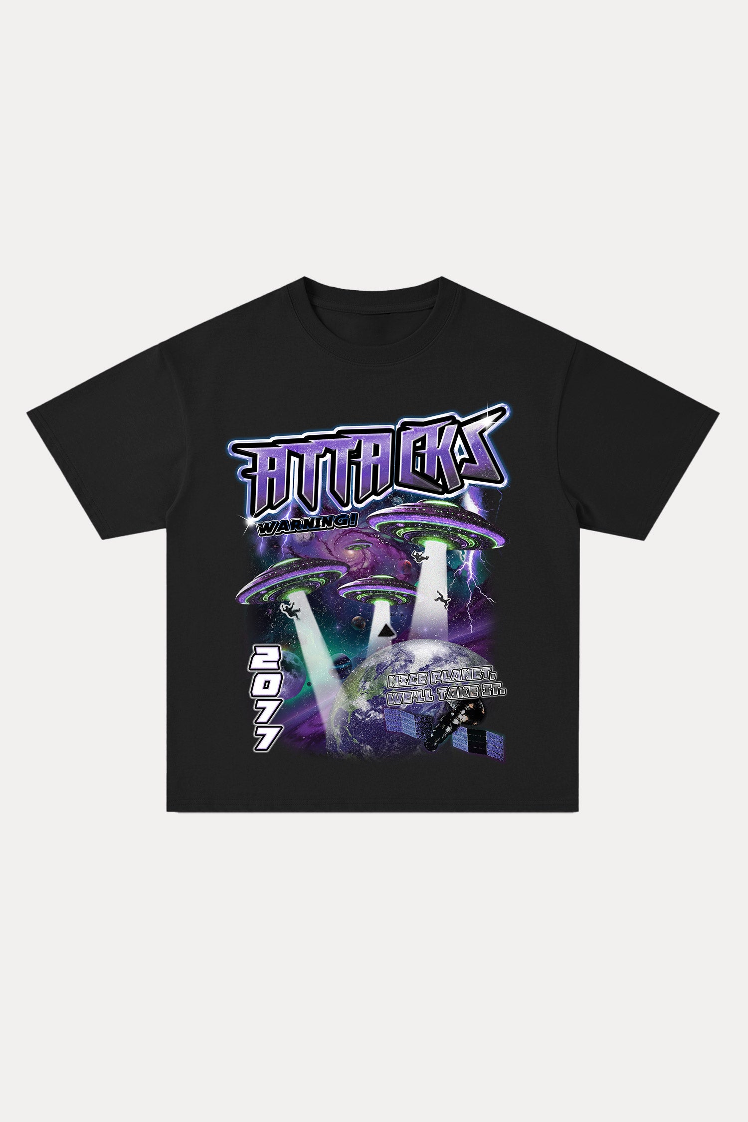 Evilnova Attacks Cotton Oversize T-Shirt-Evilnova