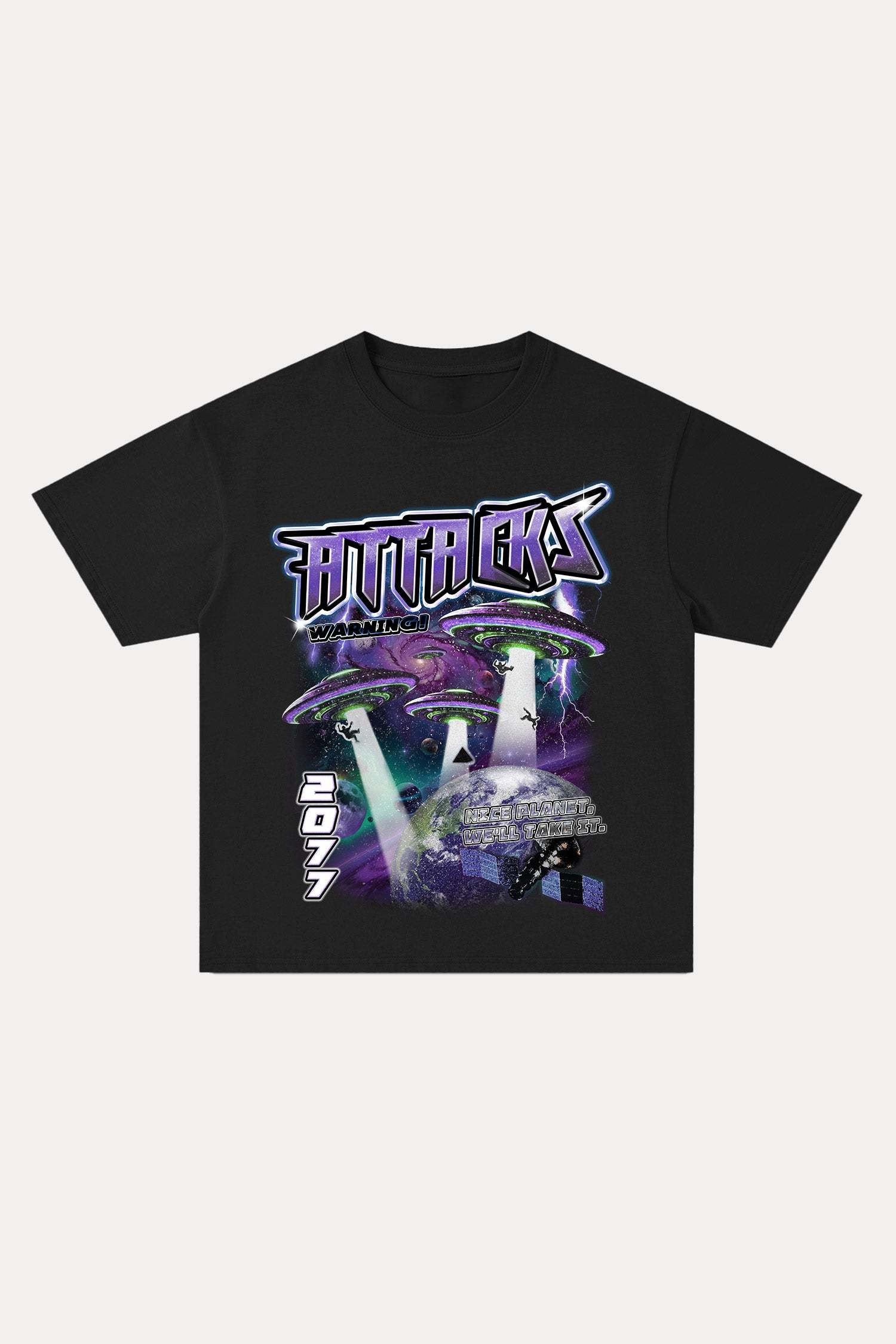 Evilnova Attacks Cotton Oversize T-Shirt-Evilnova