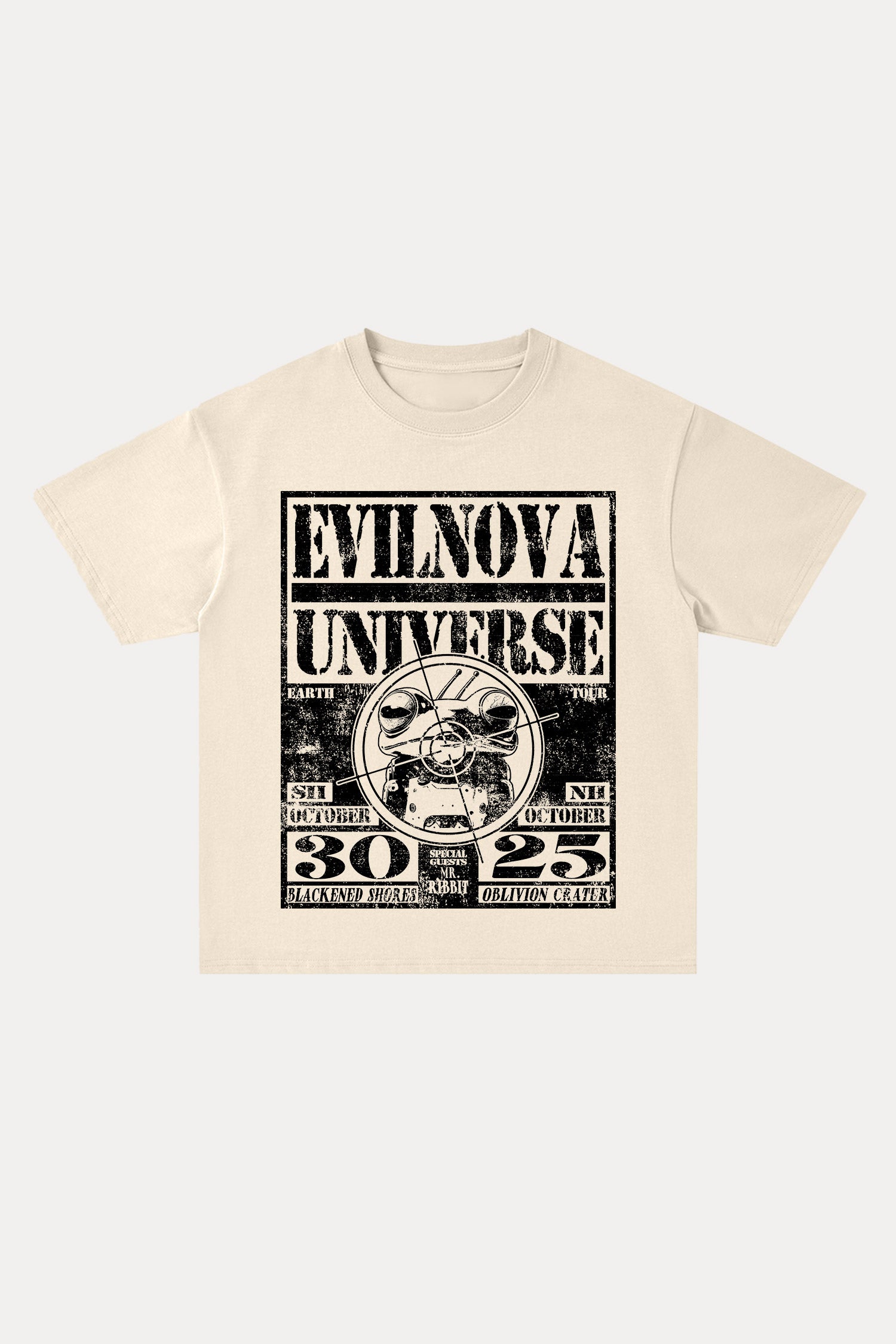 Evilnova Universe Cotton Oversize T-Shirt-Evilnova