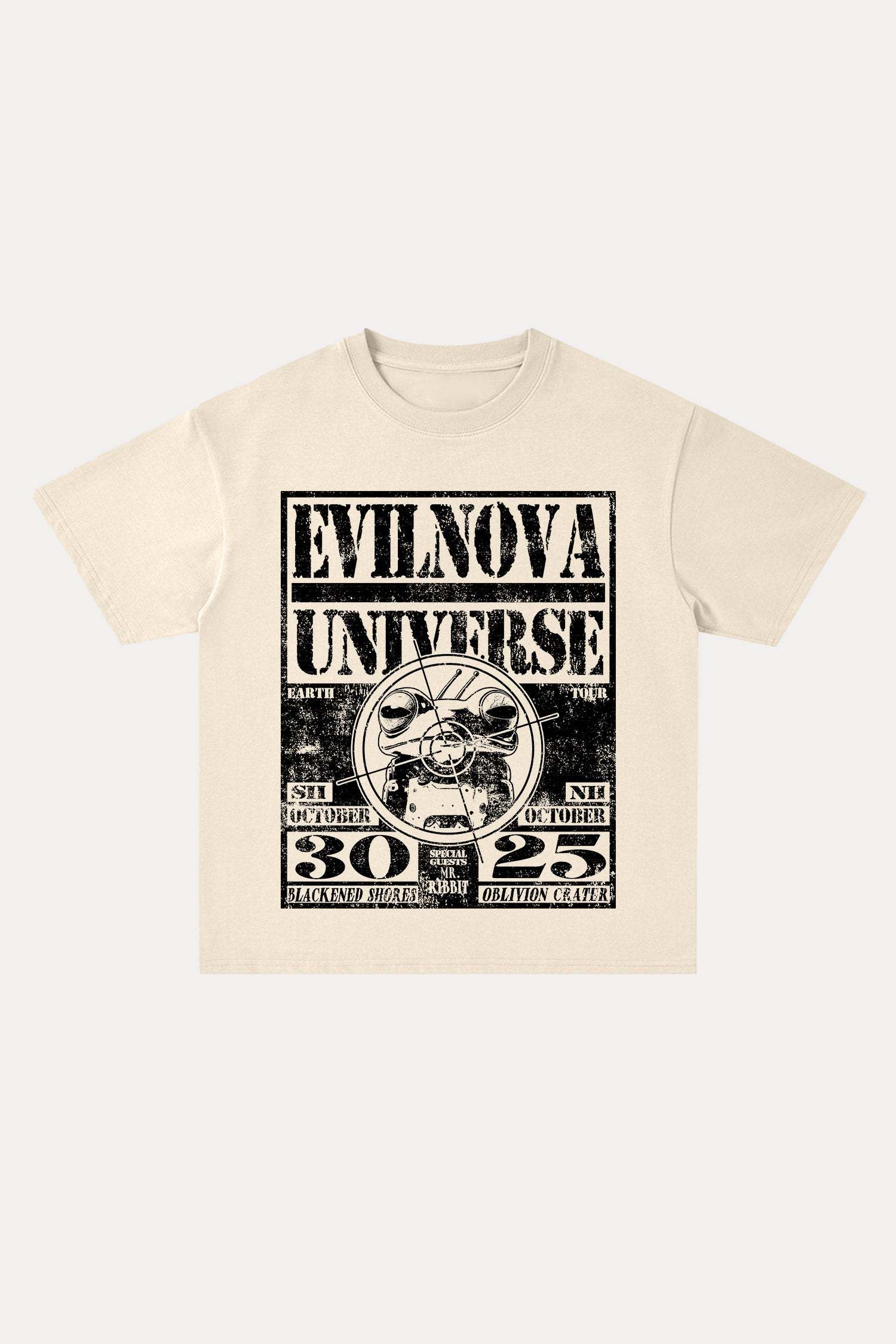 Evilnova Universe Cotton Oversize T-Shirt-Evilnova