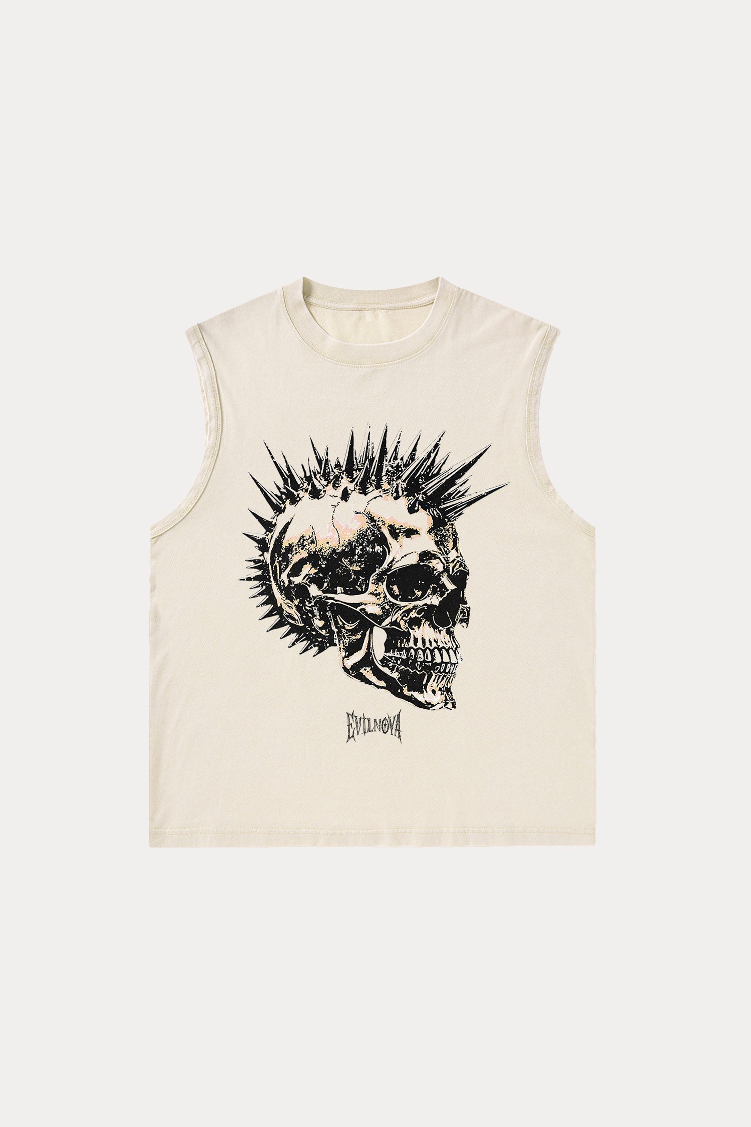 Evilnova Skull Washed Tank Top-Evilnova