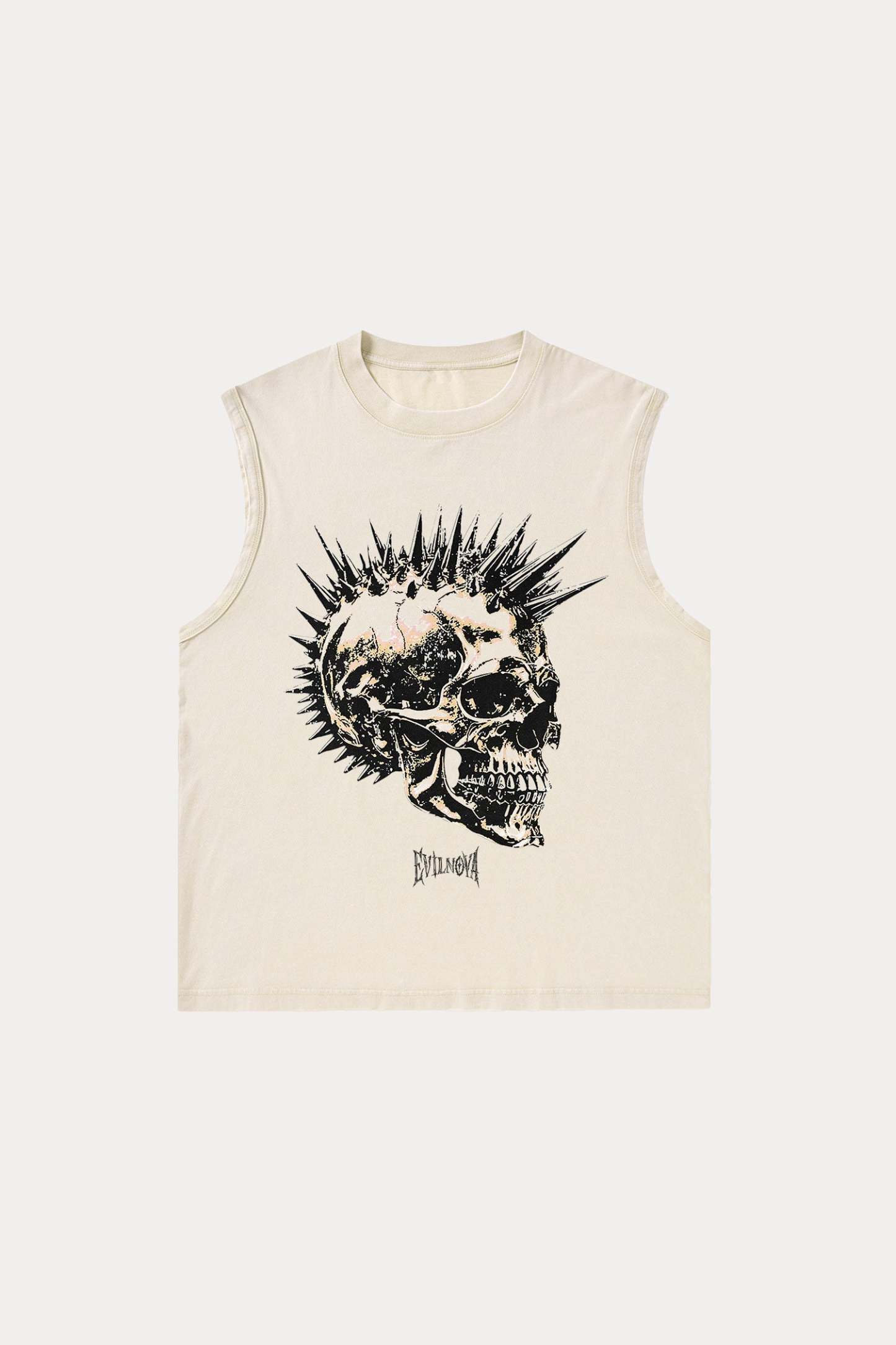 Evilnova Skull Washed Tank Top-Evilnova