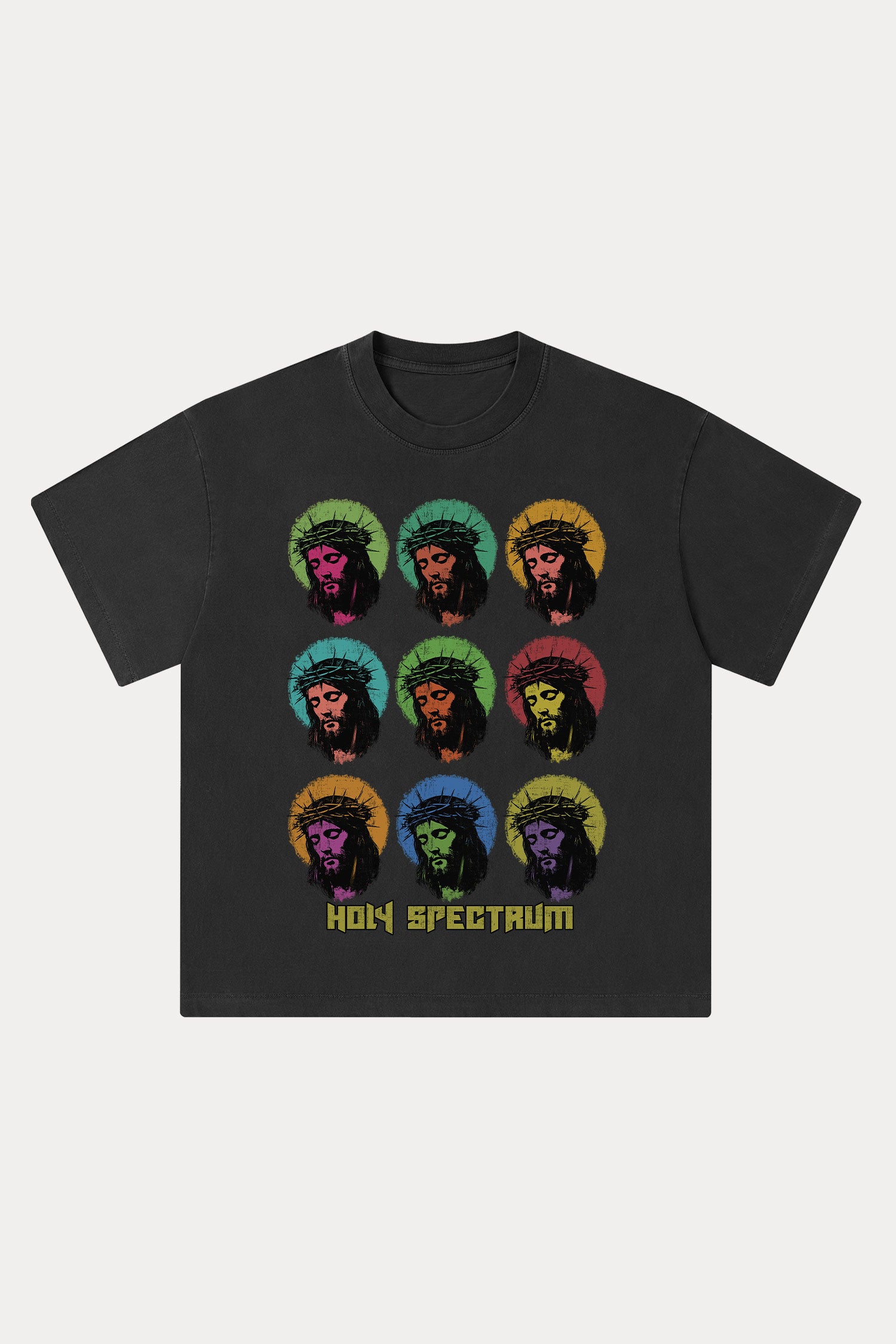 Evilnova Holy Spectrum Washed Streetwear T-Shirt-Evilnova