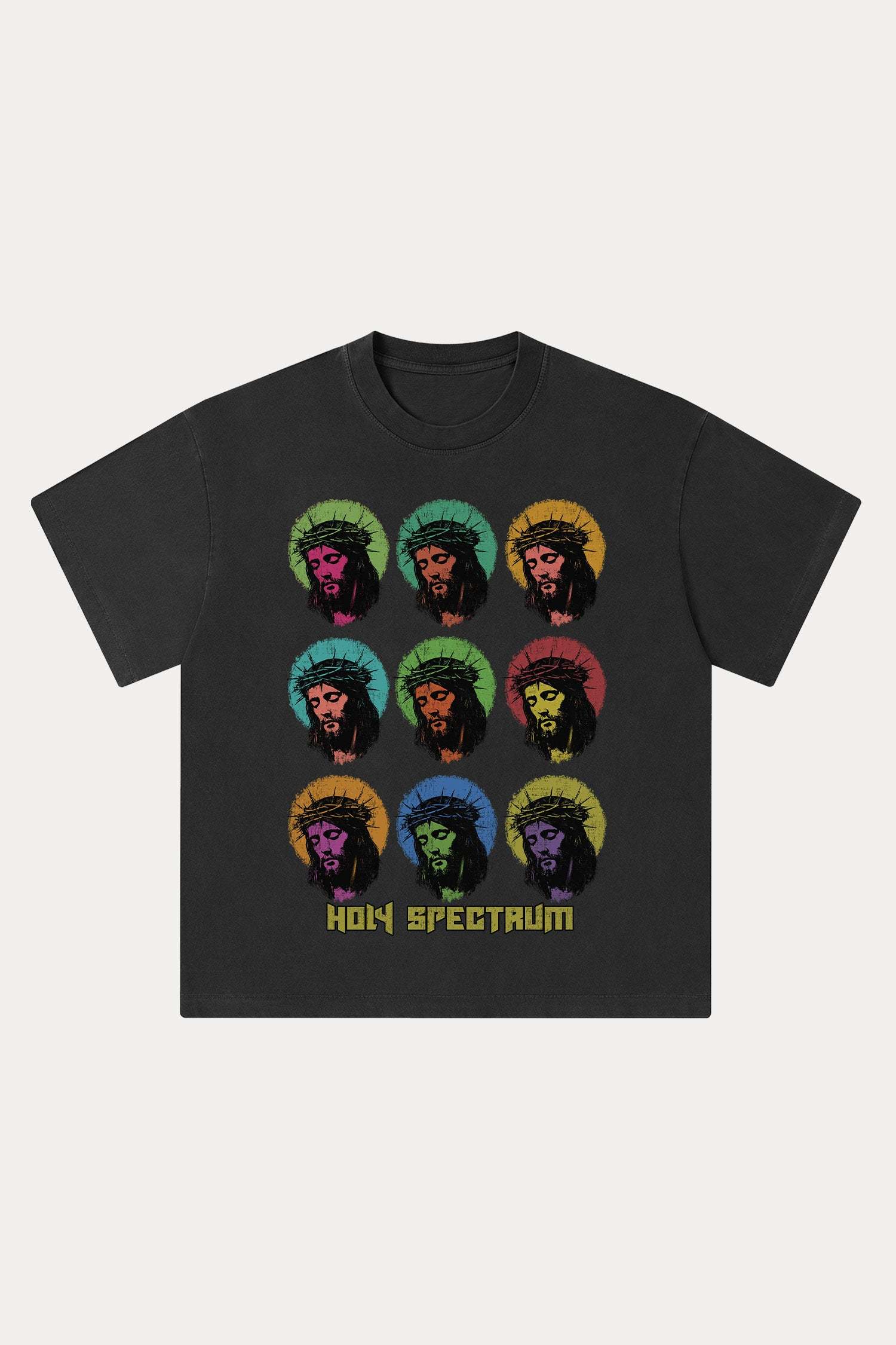 Evilnova Holy Spectrum Washed Streetwear T-Shirt-Evilnova