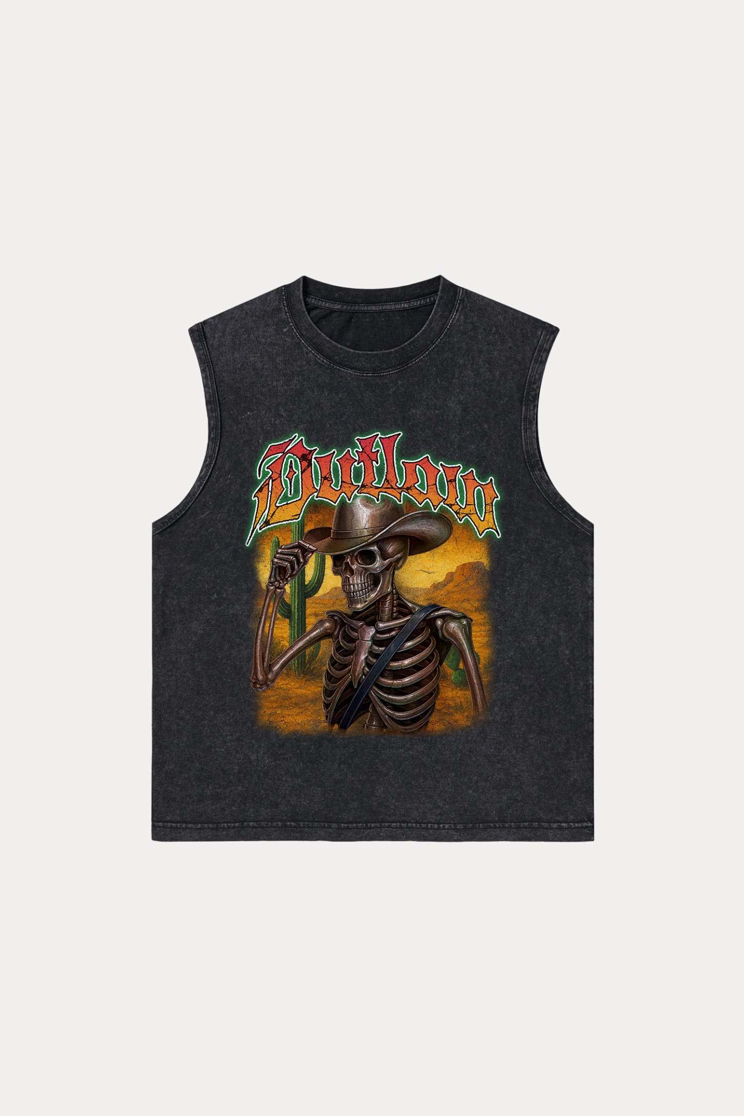 Evilnova Outlaw Washed Tank Top-Evilnova