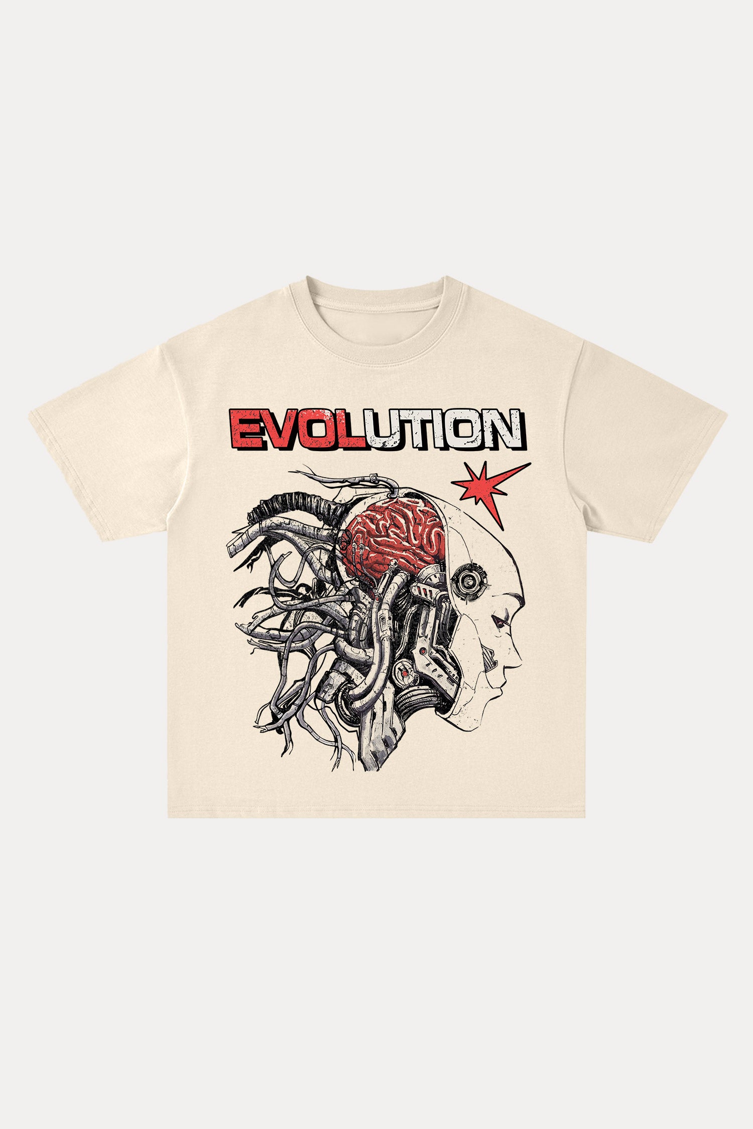 Evilnova Evolution Cotton Oversize T-Shirt-Evilnova