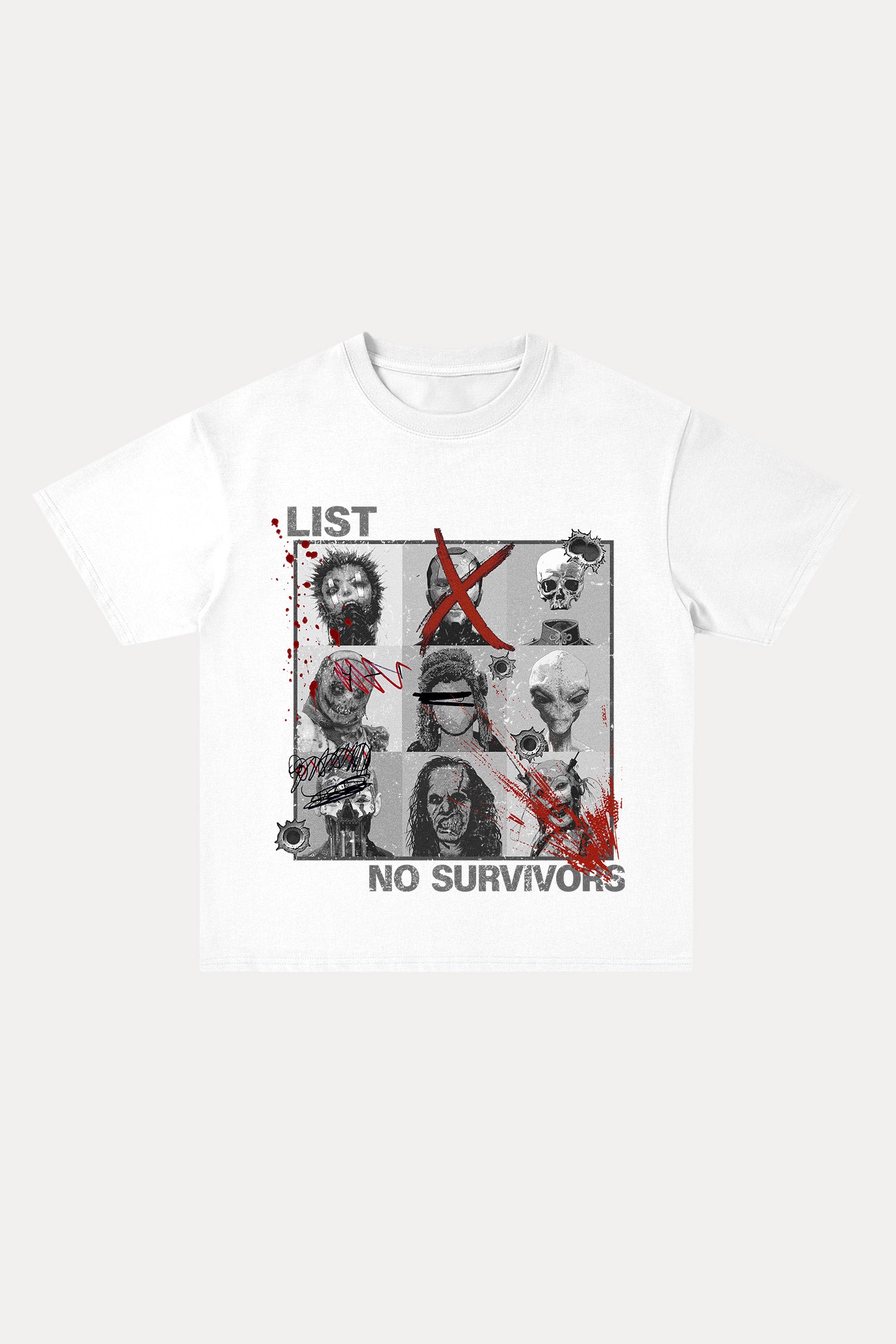 Evilnova Kill List Cotton Oversize T-Shirt-Evilnova