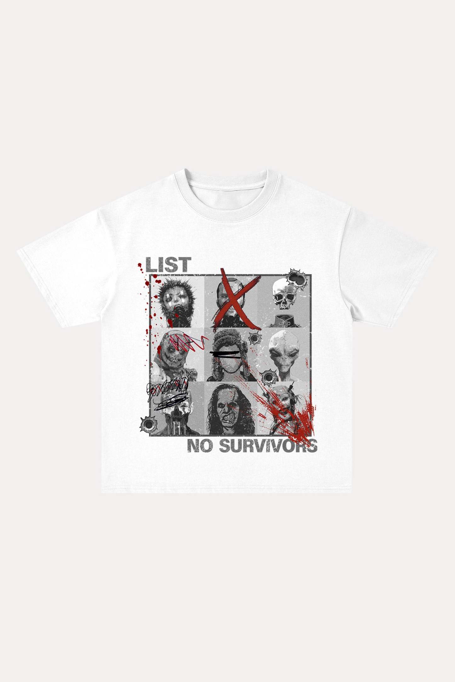 Evilnova Kill List Cotton Oversize T-Shirt-Evilnova