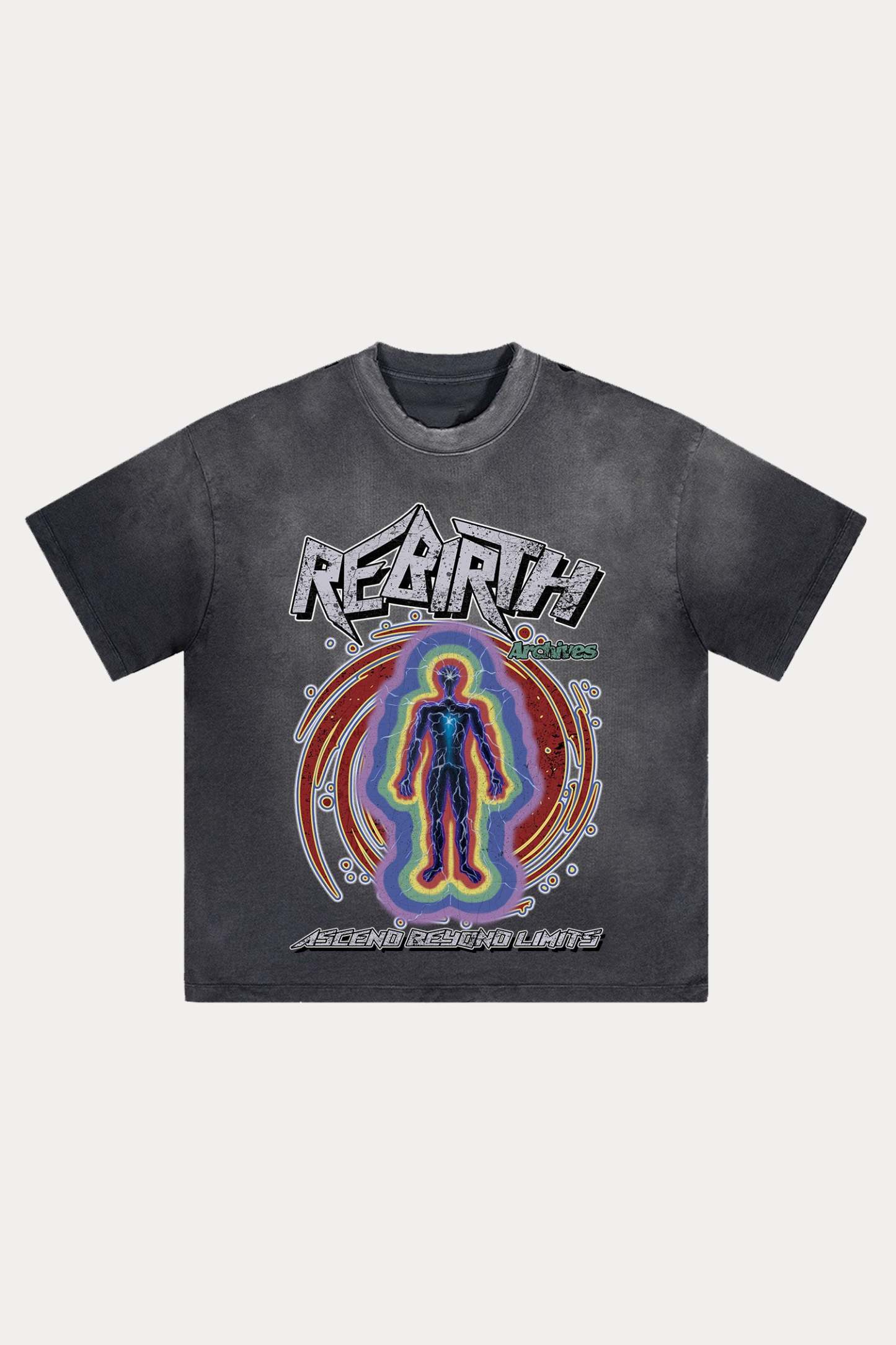 Evilnova Rebirth Distressed Washed T-Shirt-Evilnova