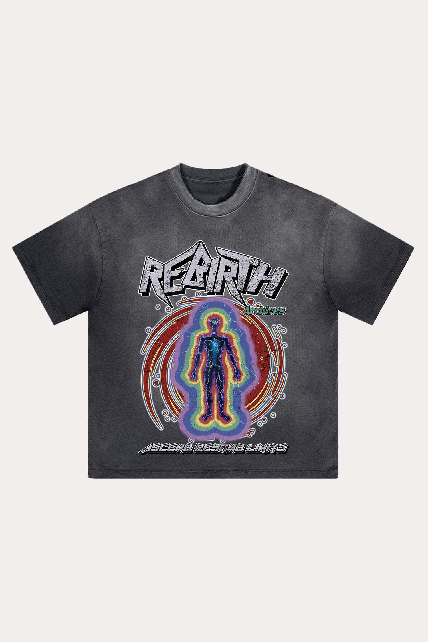 Evilnova Rebirth Distressed Washed T-Shirt-Evilnova