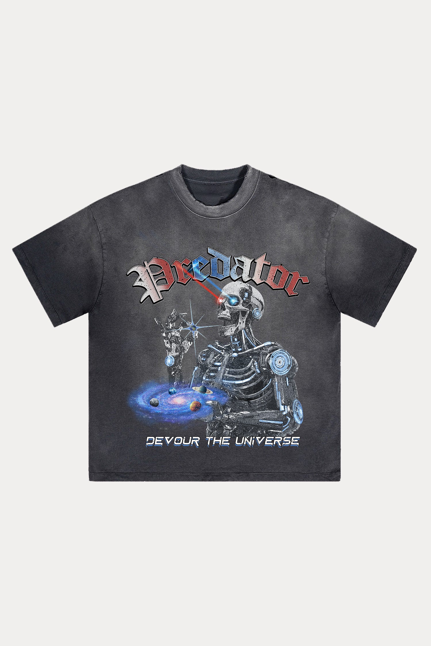 Evilnova Predator Distressed Washed T-Shirt-Evilnova