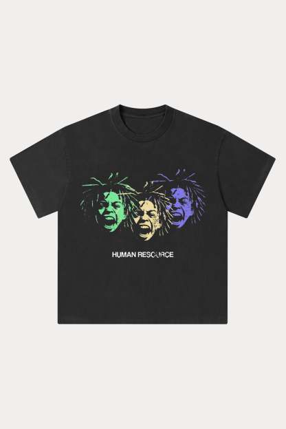 Evilnova Human Resource Washed Streetwear T-Shirt-Evilnova