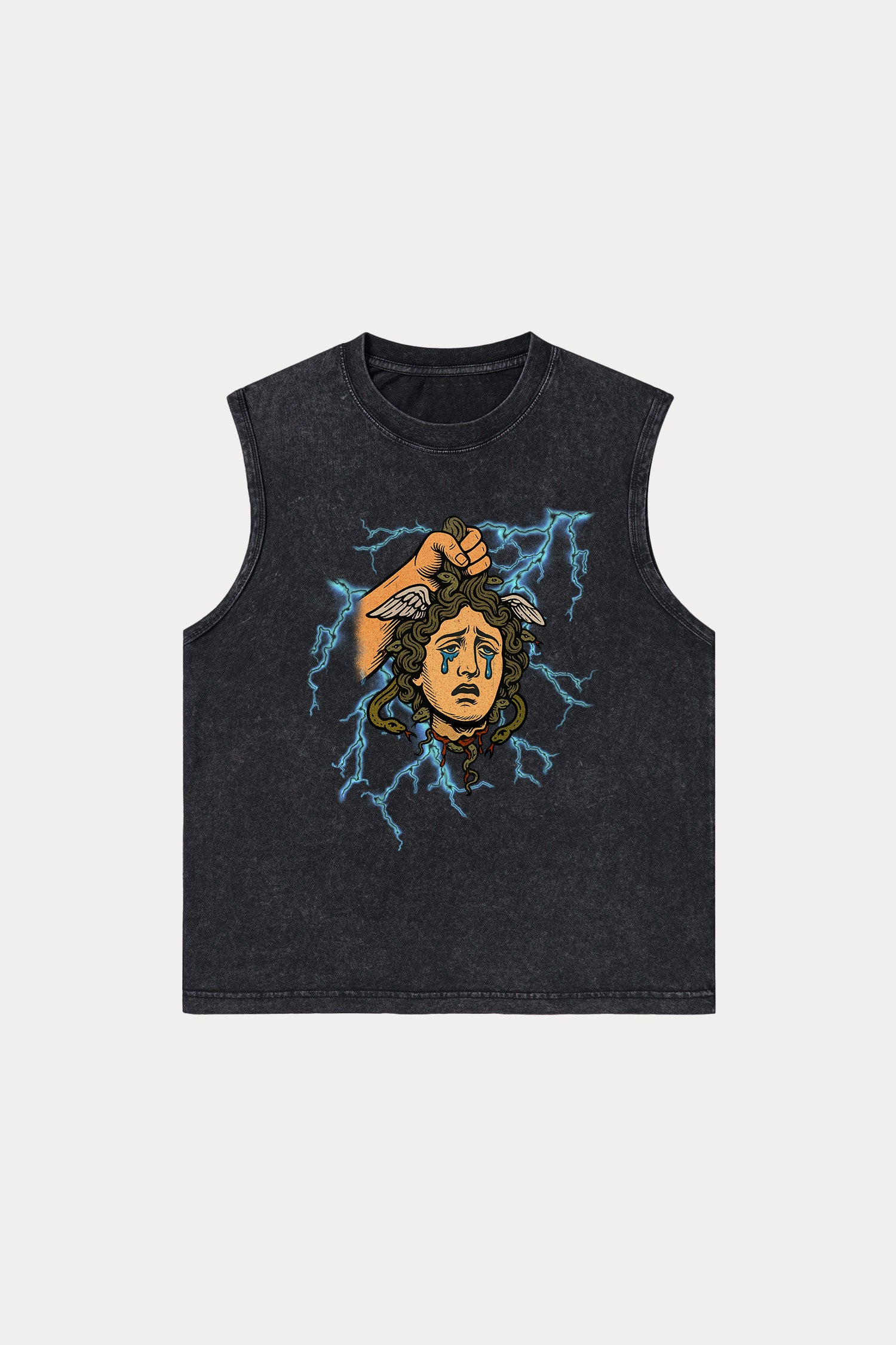 Evilnova Judgment Washed Tank Top-Evilnova