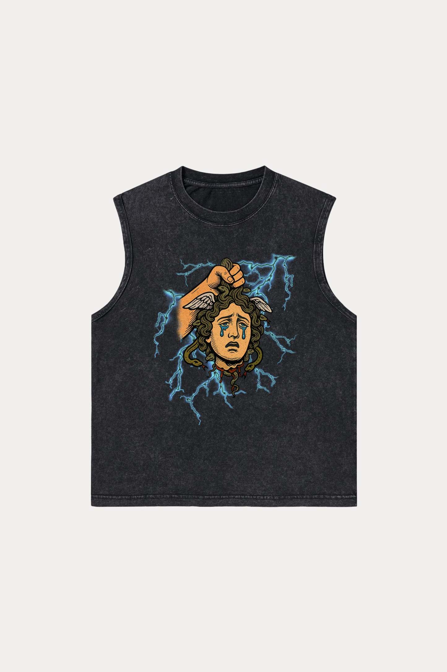 Evilnova Judgment Washed Tank Top-Evilnova