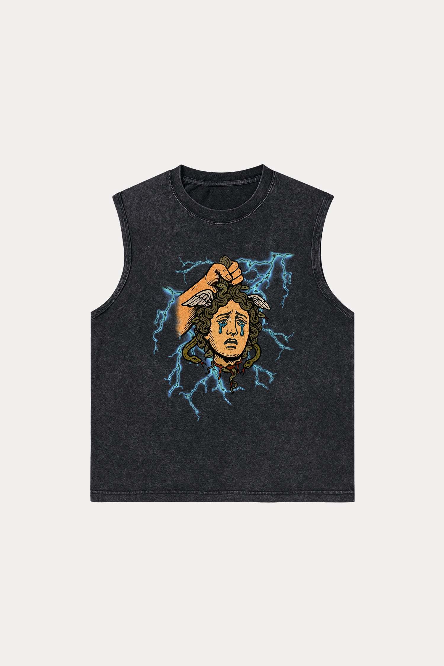 Evilnova Judgment Washed Tank Top-Evilnova