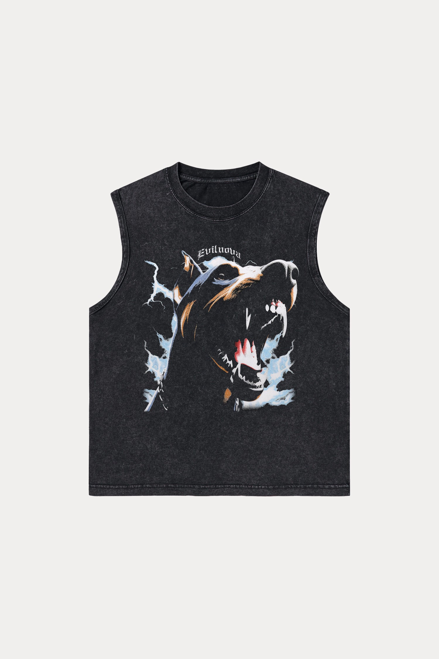 Evilnova Roar Washed Tank Top-Evilnova