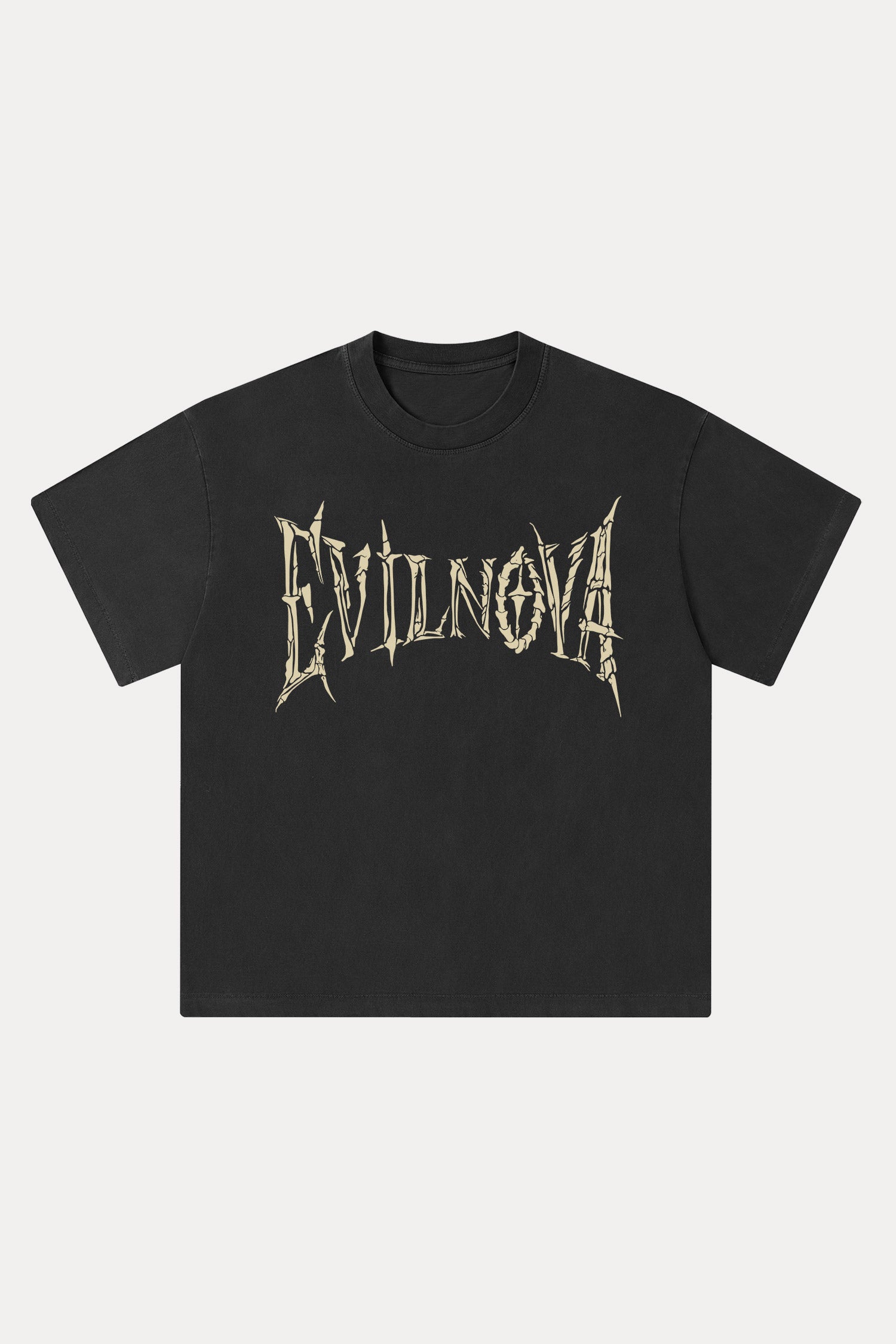 Evilnova Skeleton Washed Streetwear T-Shirt-Evilnova
