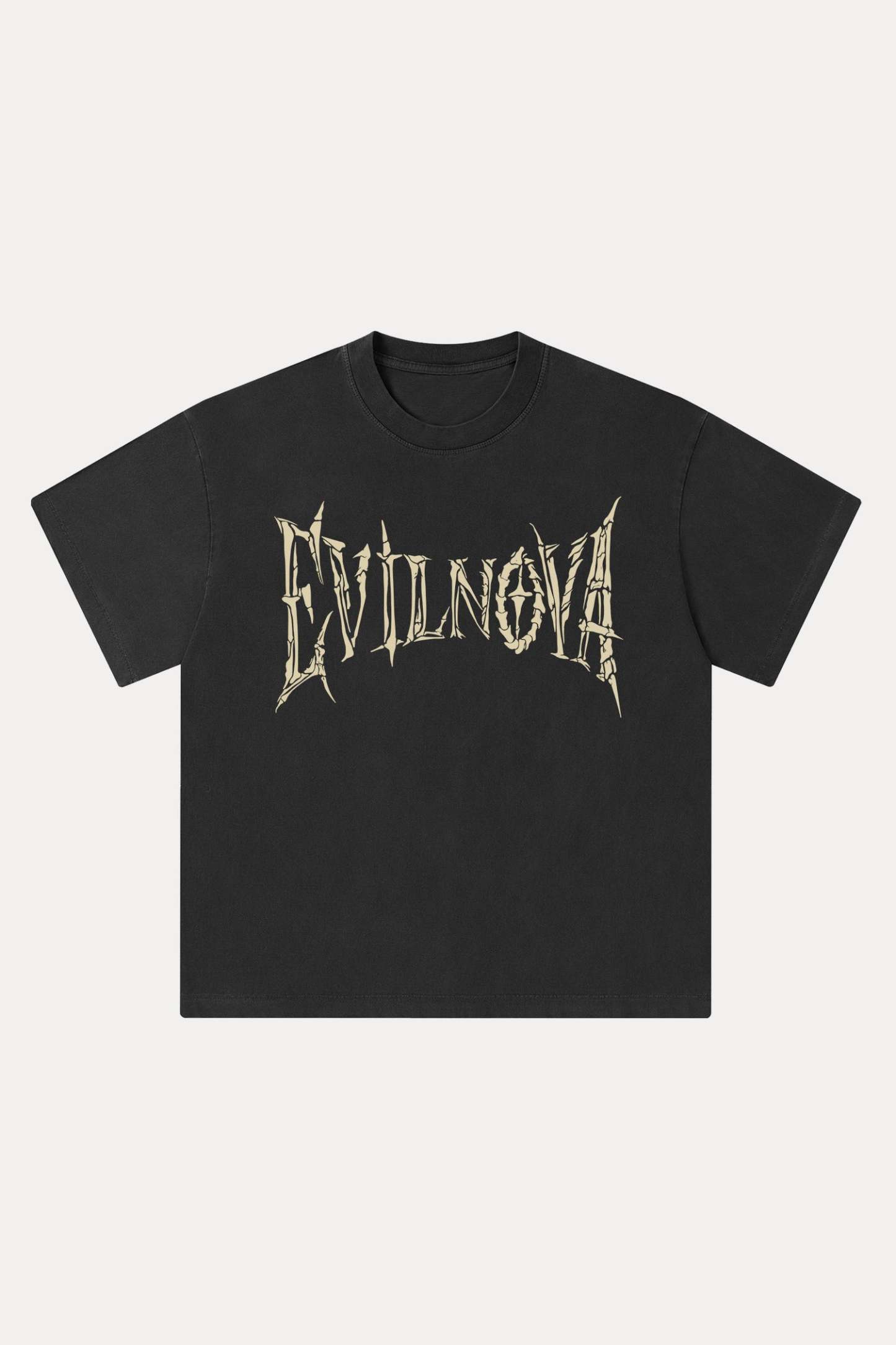 Evilnova Skeleton Washed Streetwear T-Shirt-Evilnova