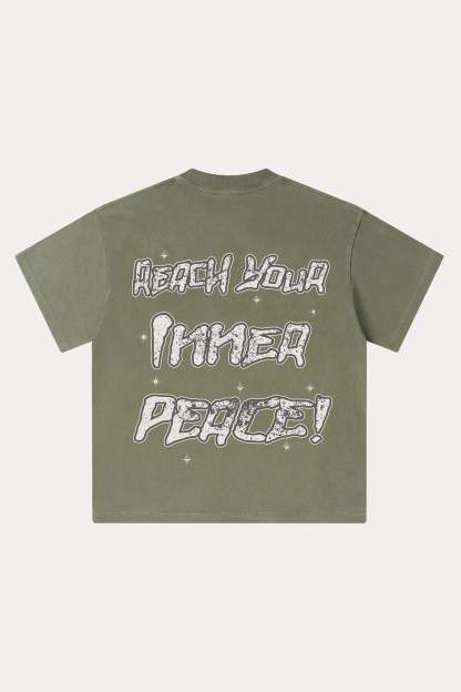 Evilnova Meditation Washed Streetwear T-Shirt-Evilnova