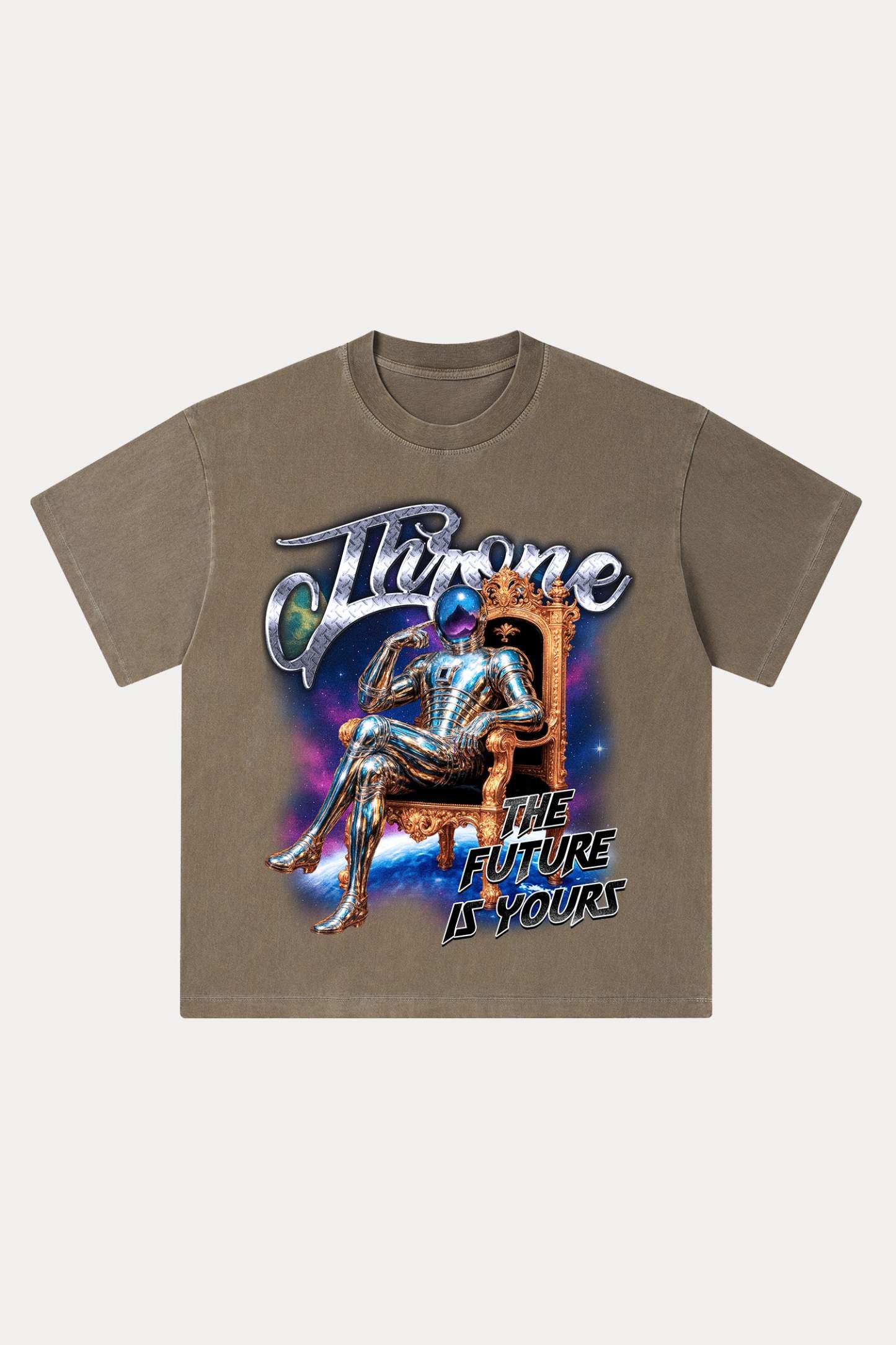 Evilnova Throne Washed Streetwear T-Shirt-Evilnova