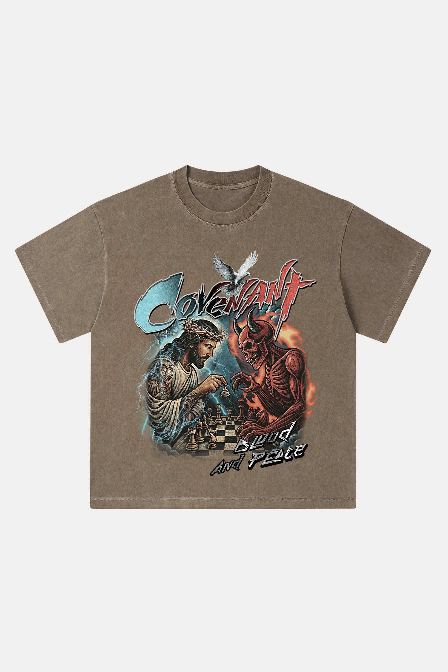 Evilnova Covenent Washed Streetwear T-Shirt-Evilnova