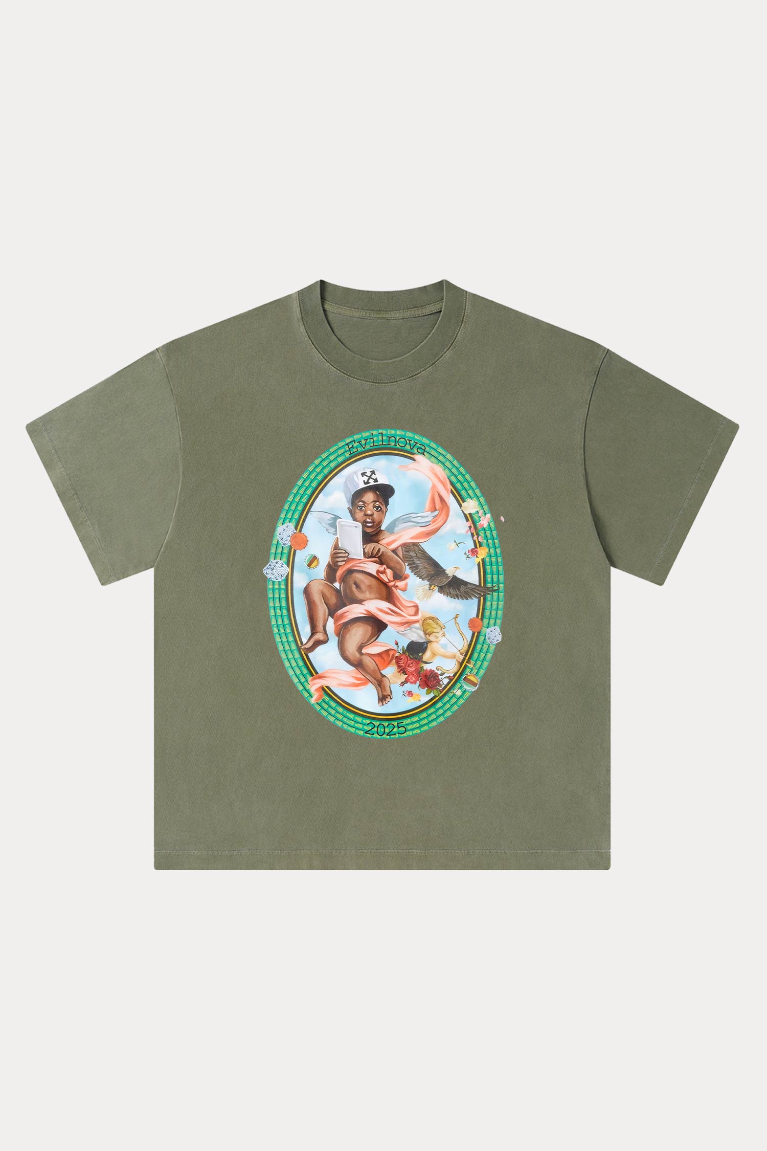 Evilnova Sacred Art Washed Streetwear T-Shirt-Evilnova