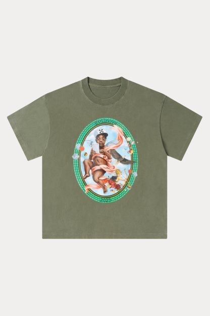 Evilnova Sacred Art Washed Streetwear T-Shirt-Evilnova