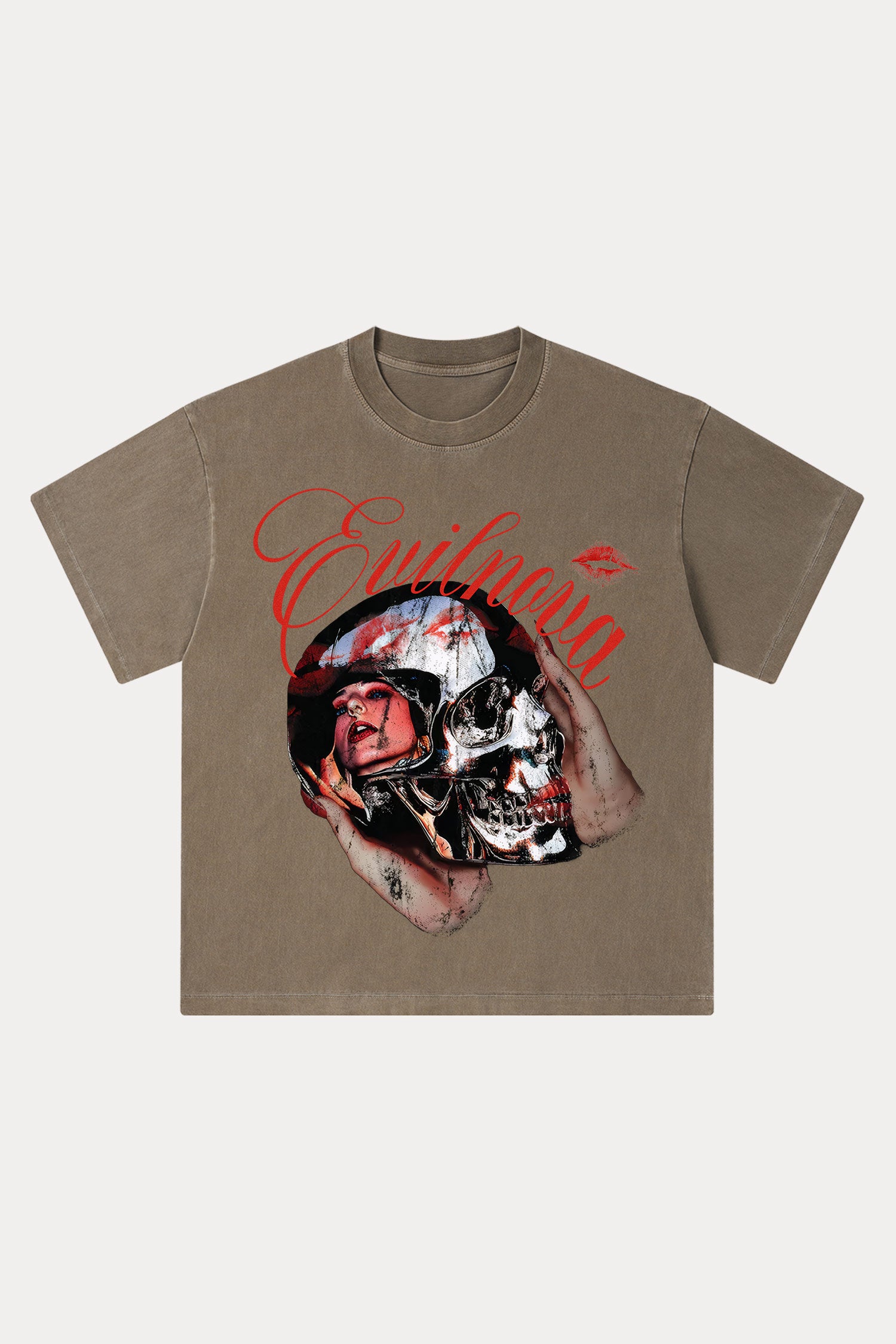 Evilnova Reflections Washed Streetwear T-Shirt-Evilnova