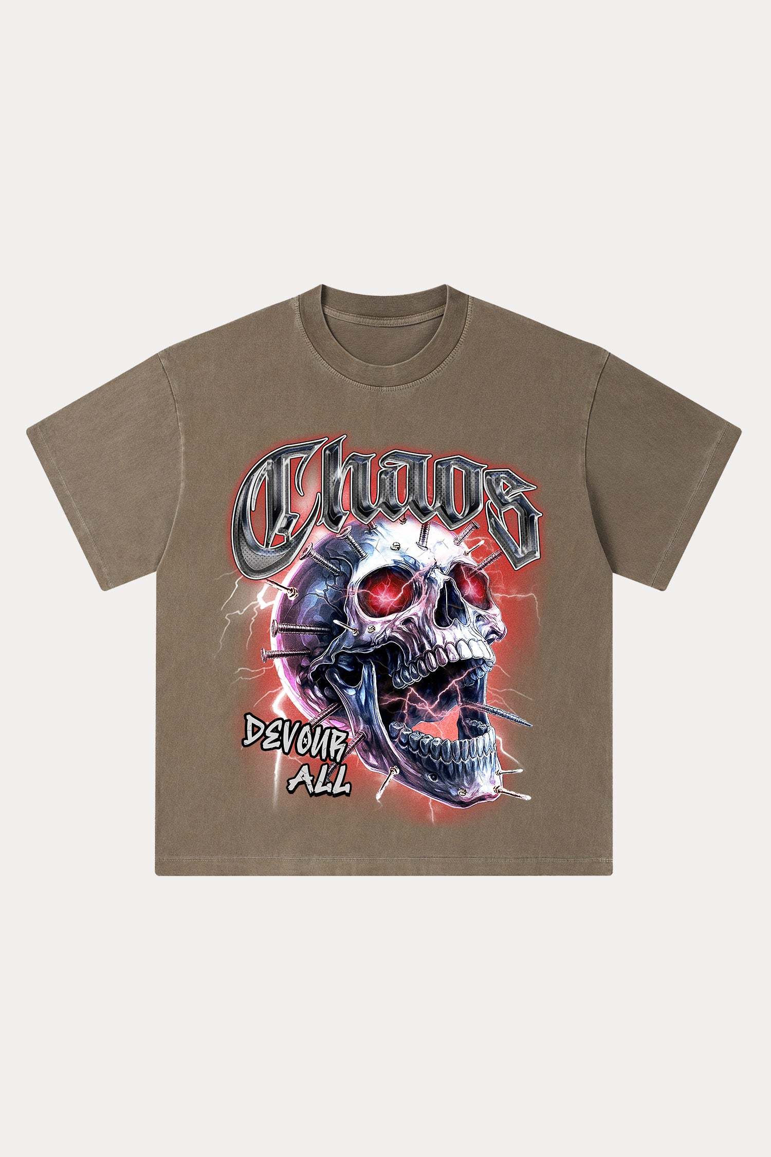 Evilnova Choas Washed Streetwear T-Shirt-Evilnova