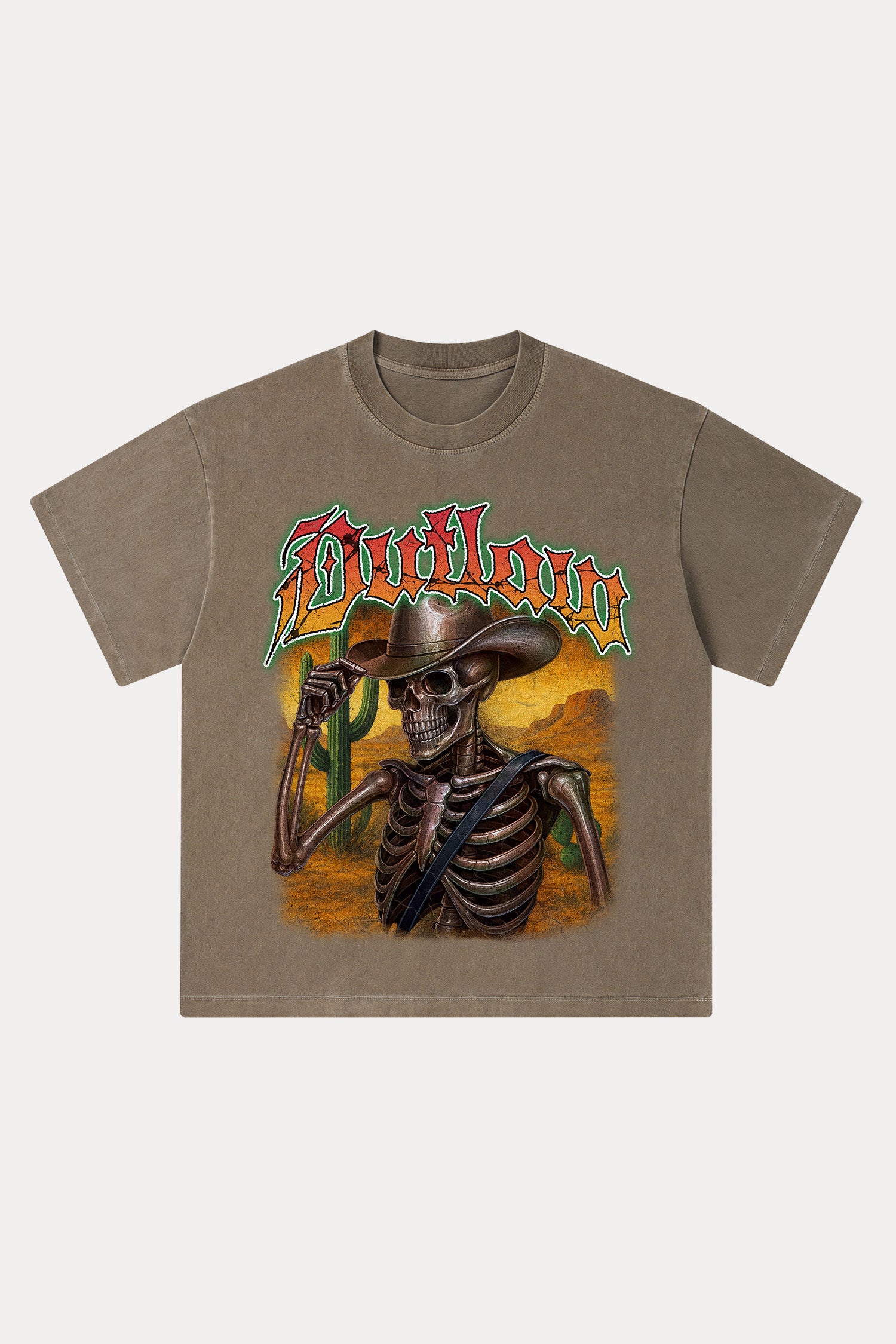 Evilnova Outlaw Washed Streetwear T-Shirt-Evilnova