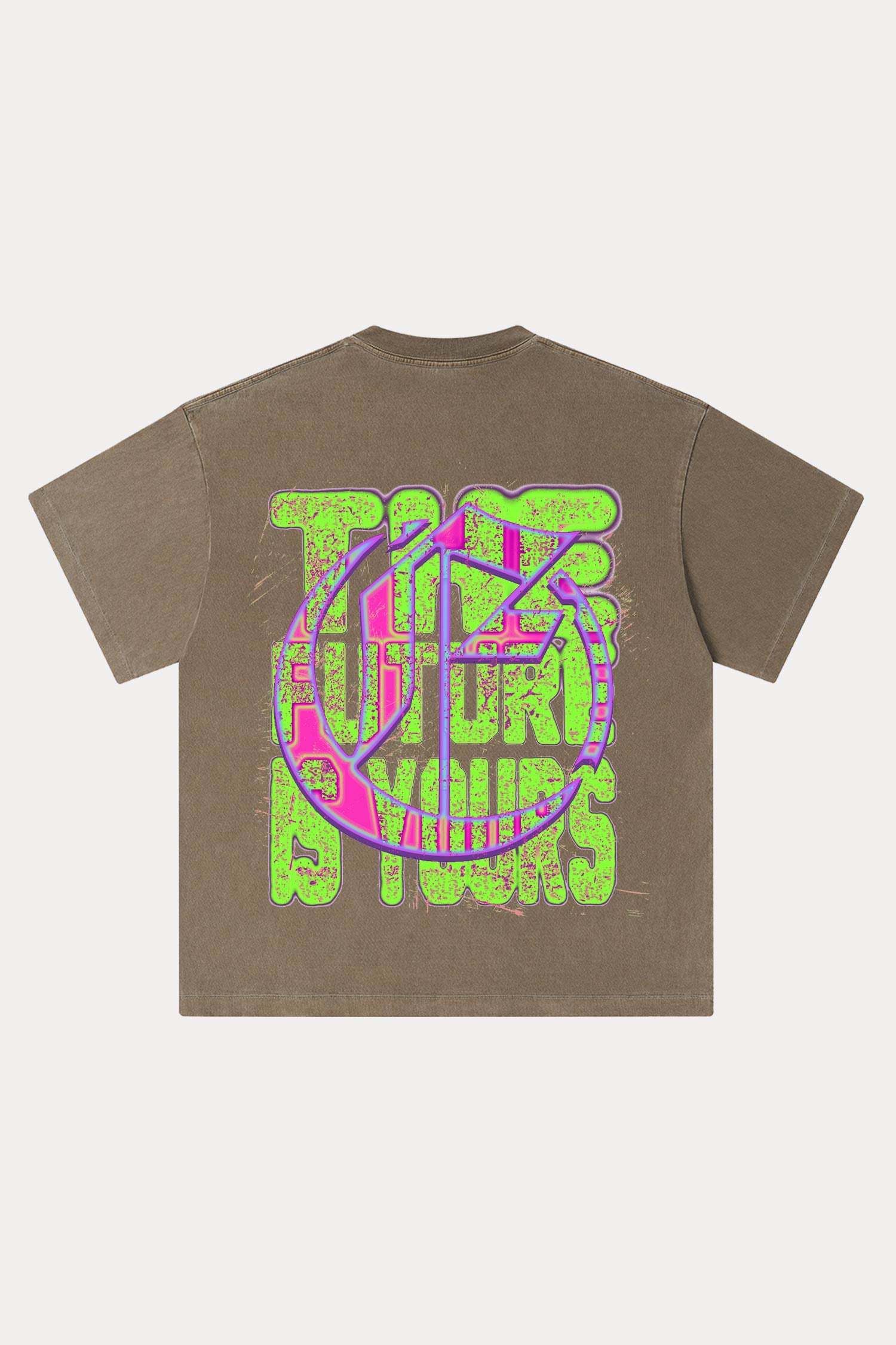 Evilnova Energy Figure Washed Streetwear T-Shirt-Evilnova