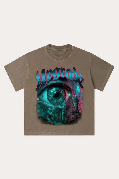 Evilnova Upgrade Washed Streetwear T-Shirt-Evilnova