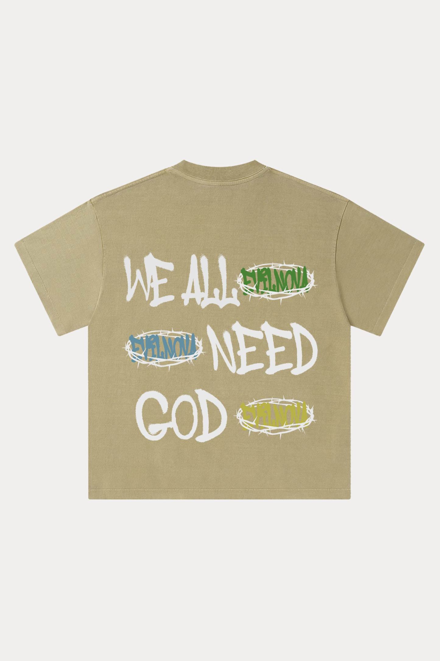 Evilnova We All Need Good Washed Streetwear T-Shirt-Evilnova
