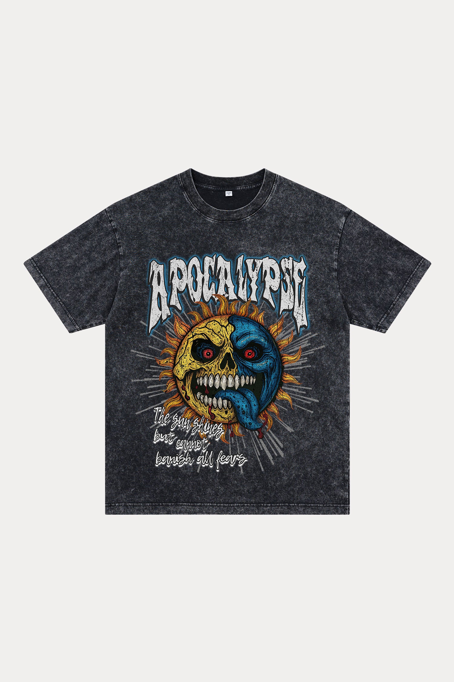 Evilnova Apocalypse Washed Streetwear T-Shirt-Evilnova