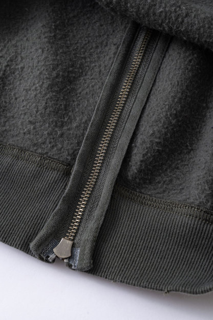 Evilnova BIKINI BOTTOM Distressed Washed Zipper Hoodie