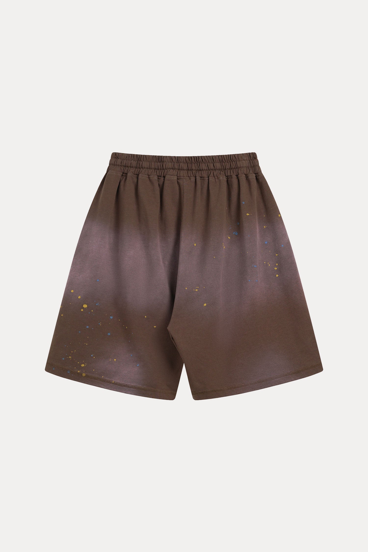 Evilnova Coffee Basic Logo Distressed Paint Splatter Sweatshorts-Evilnova