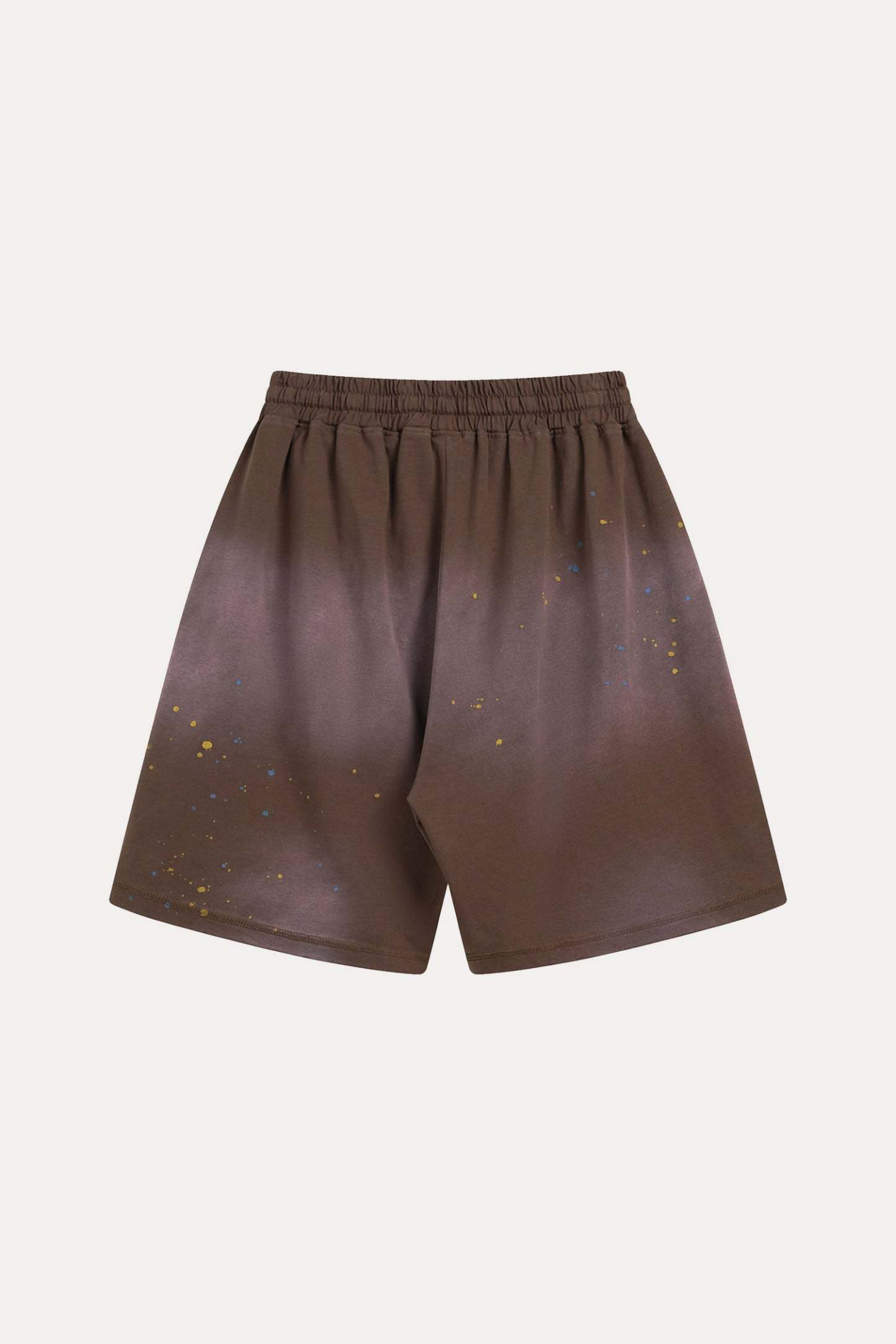 Evilnova Coffee Basic Logo Distressed Paint Splatter Sweatshorts-Evilnova