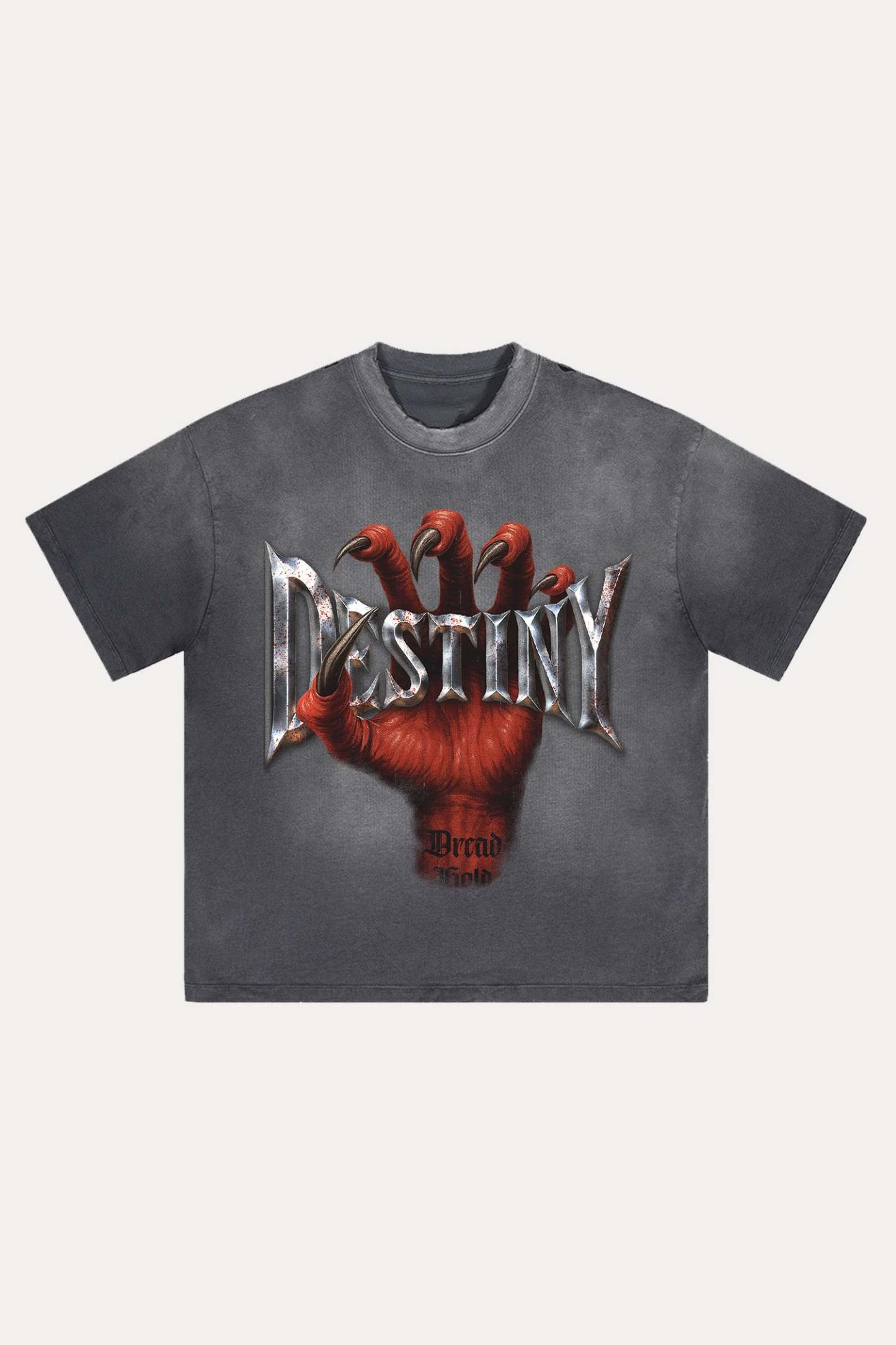 Evilnova Destiny Distressed Washed T-Shirt-Evilnova
