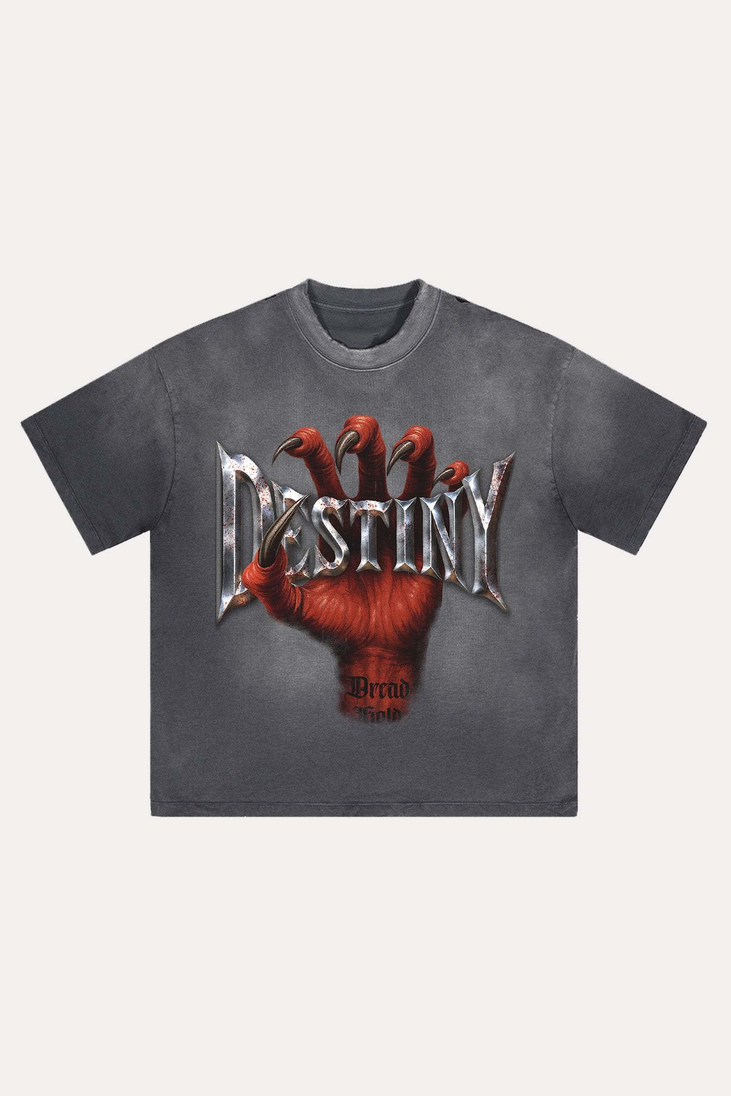 Evilnova Destiny Distressed Washed T-Shirt-Evilnova