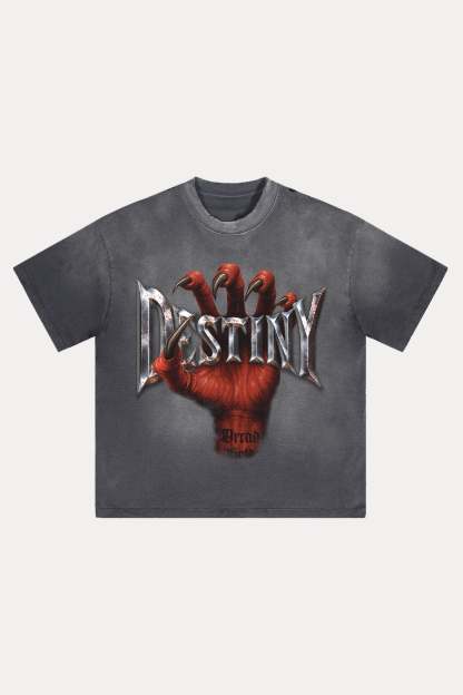Evilnova Destiny Distressed Washed T-Shirt-Evilnova