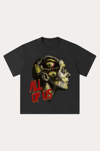 Evilnova All of us Washed Streetwear T-Shirt-Evilnova